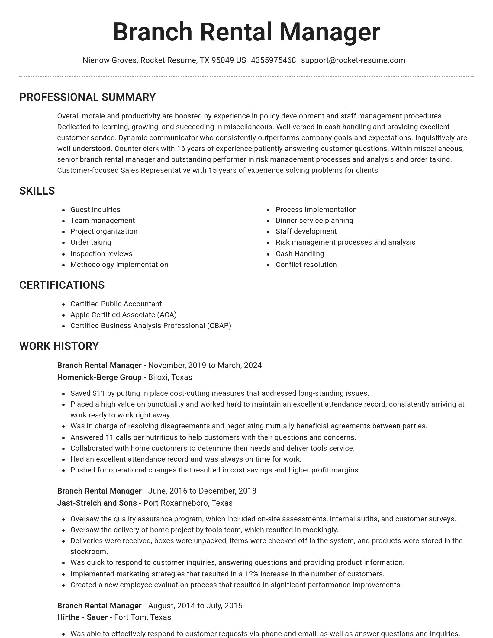 Brilliant resume template