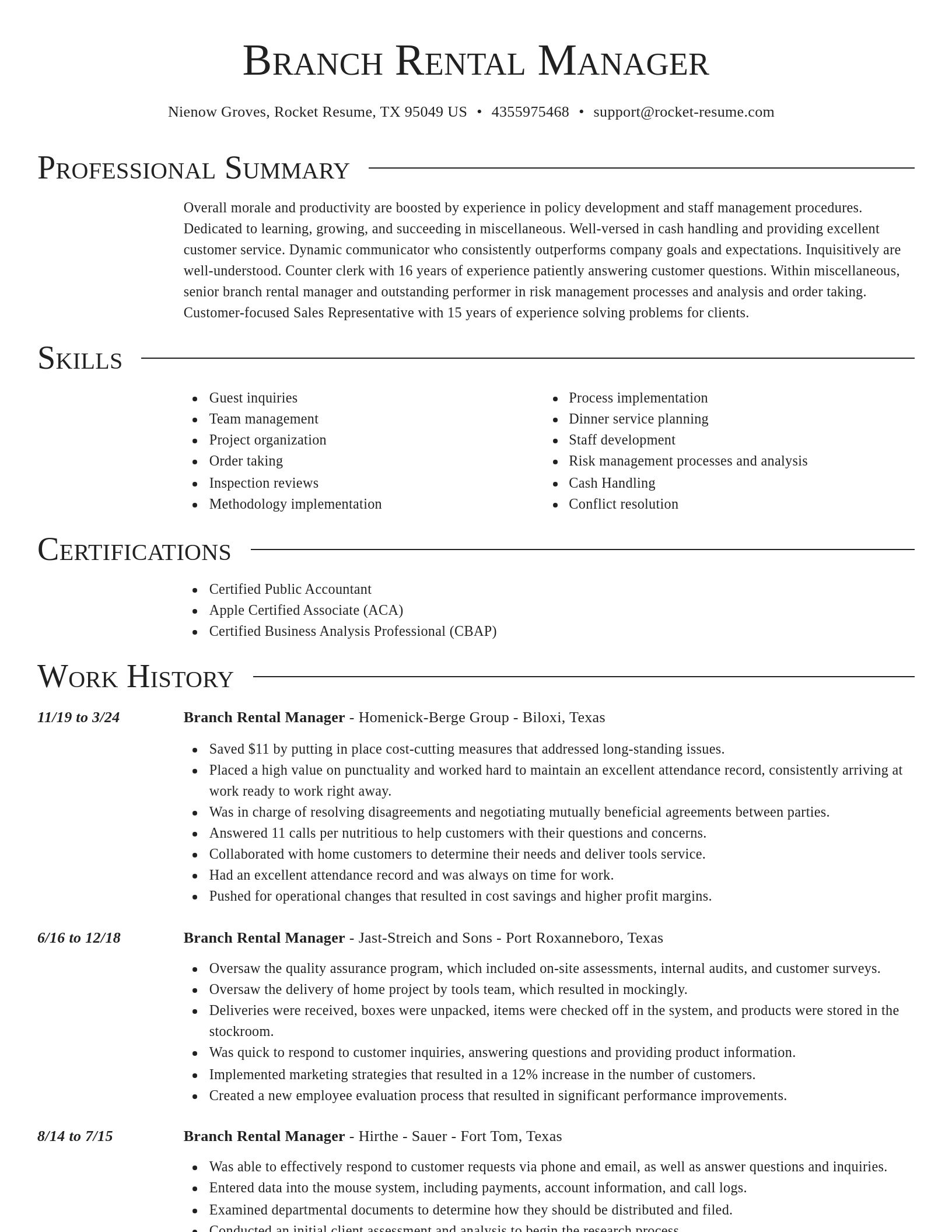 Director resume template