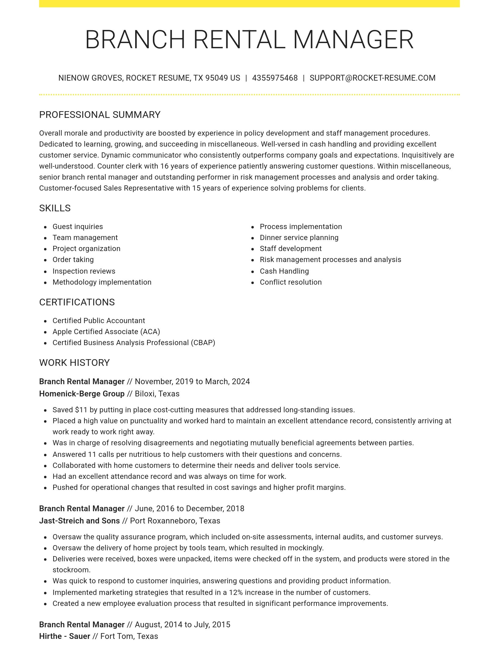Grand resume template