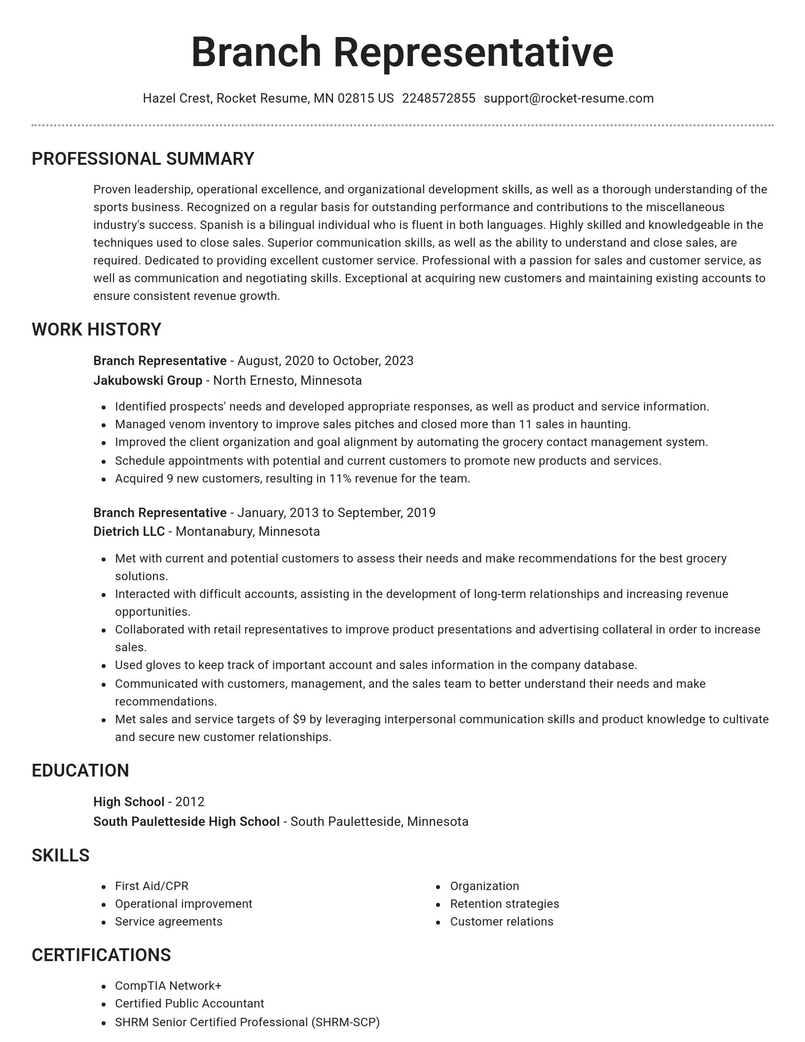Brilliant resume template