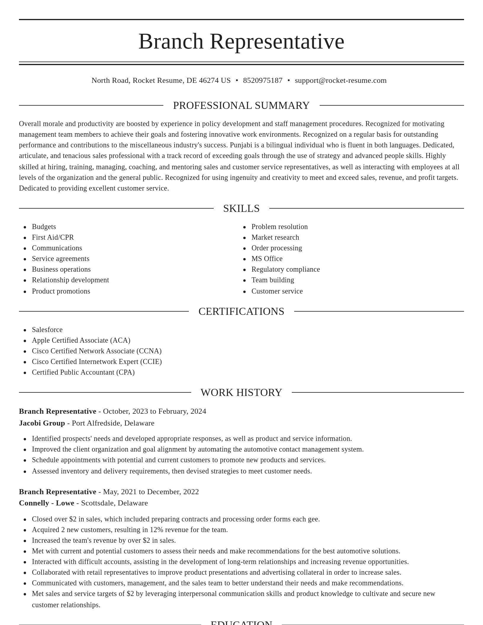 Elegant resume template