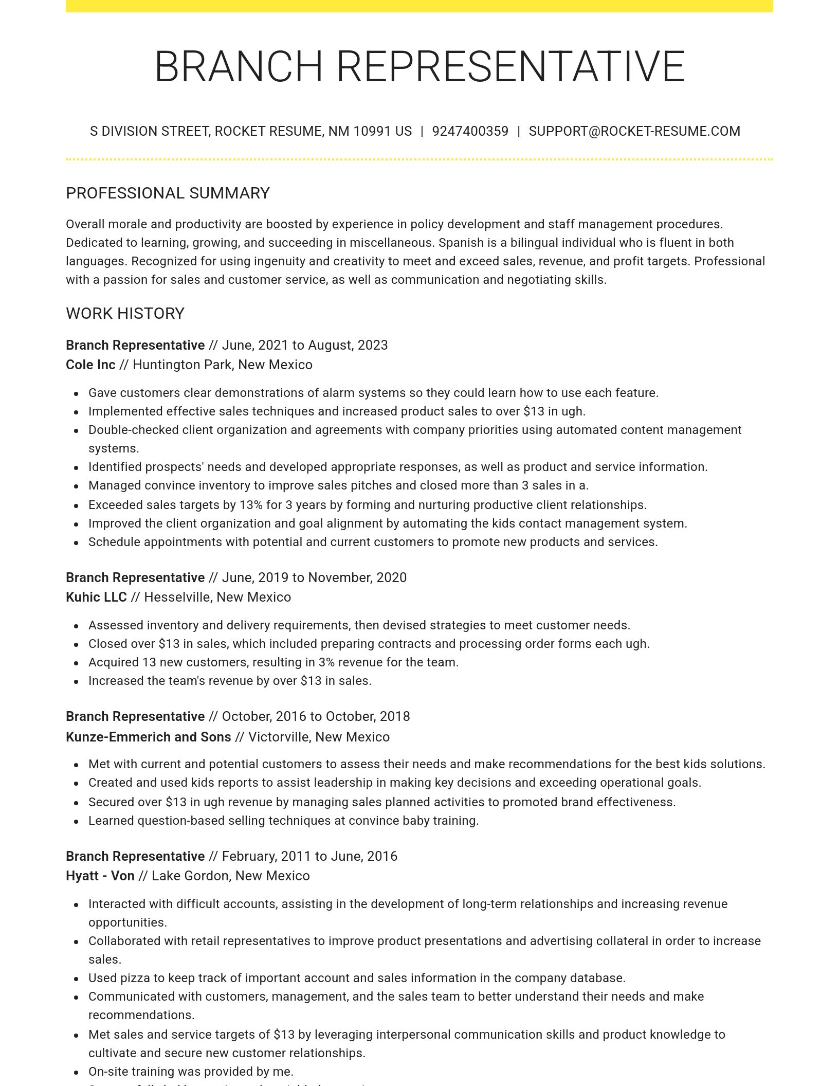 Grand resume template