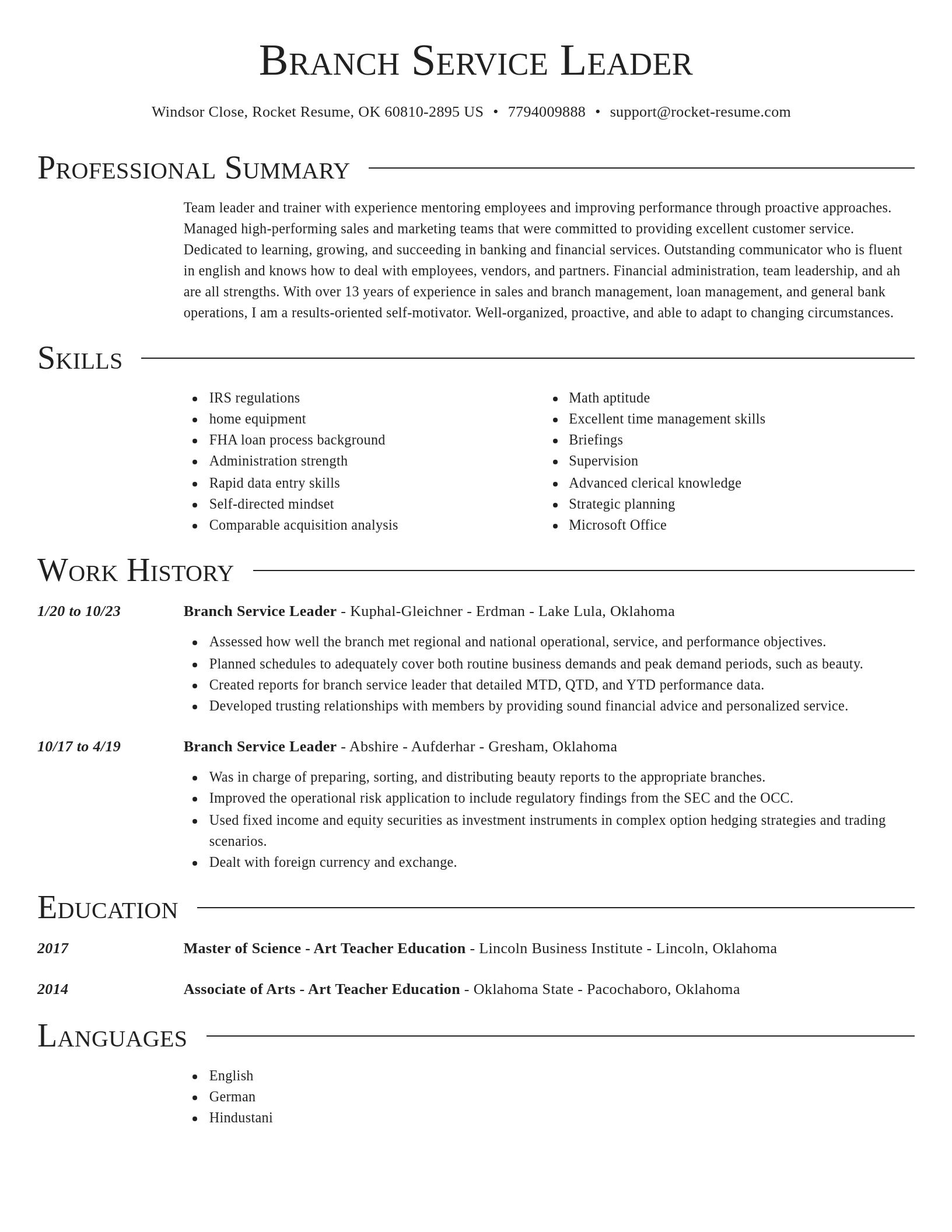 Director resume template
