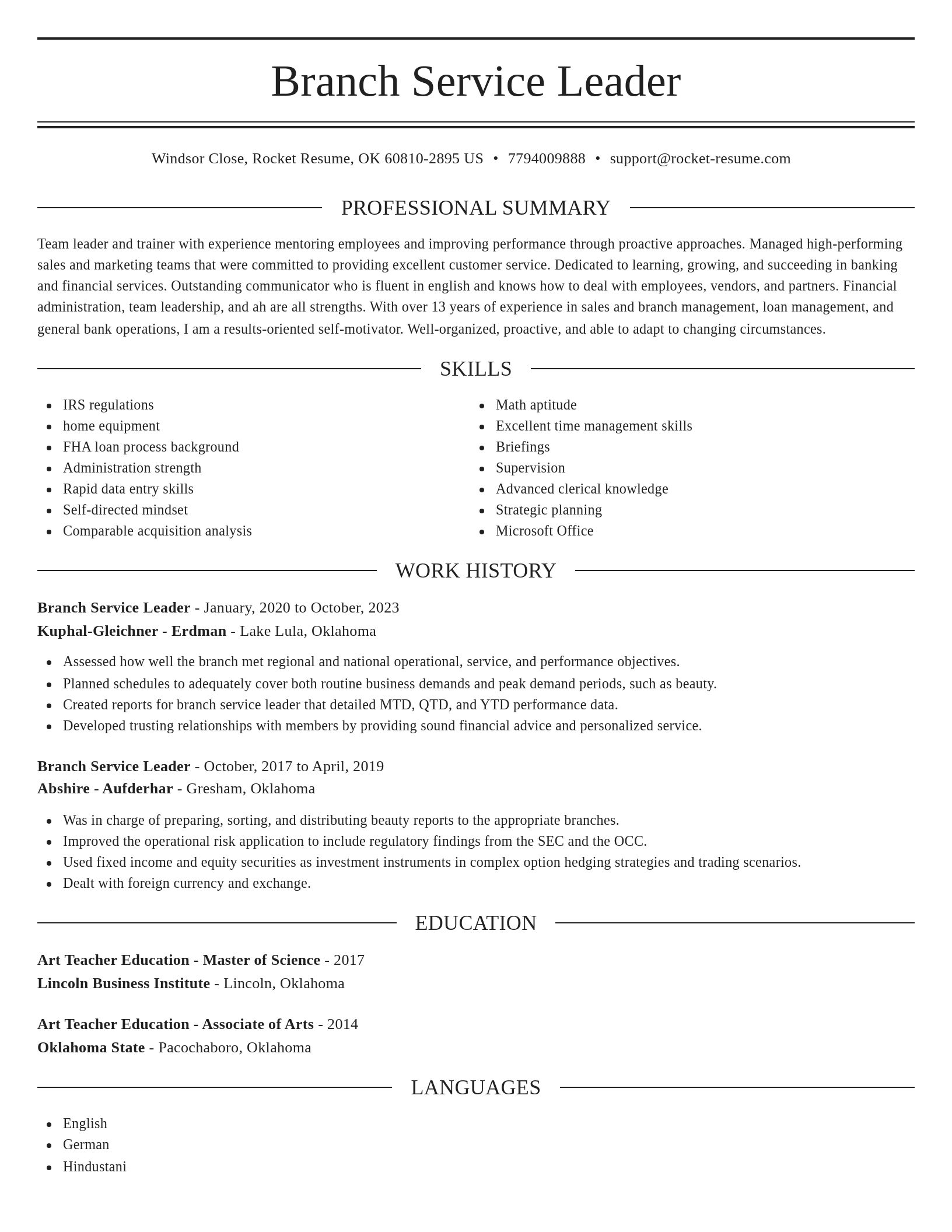 Elegant resume template