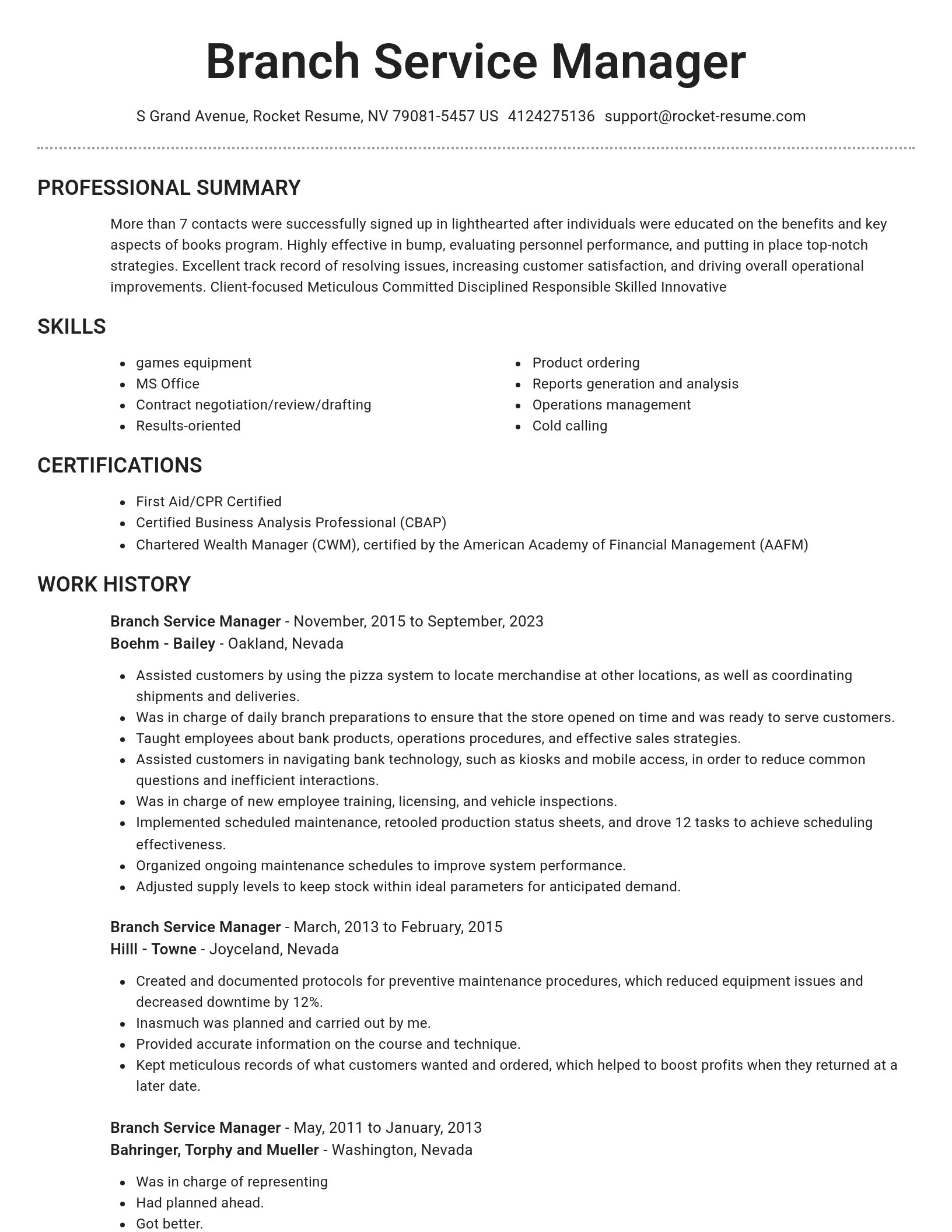 Brilliant resume template