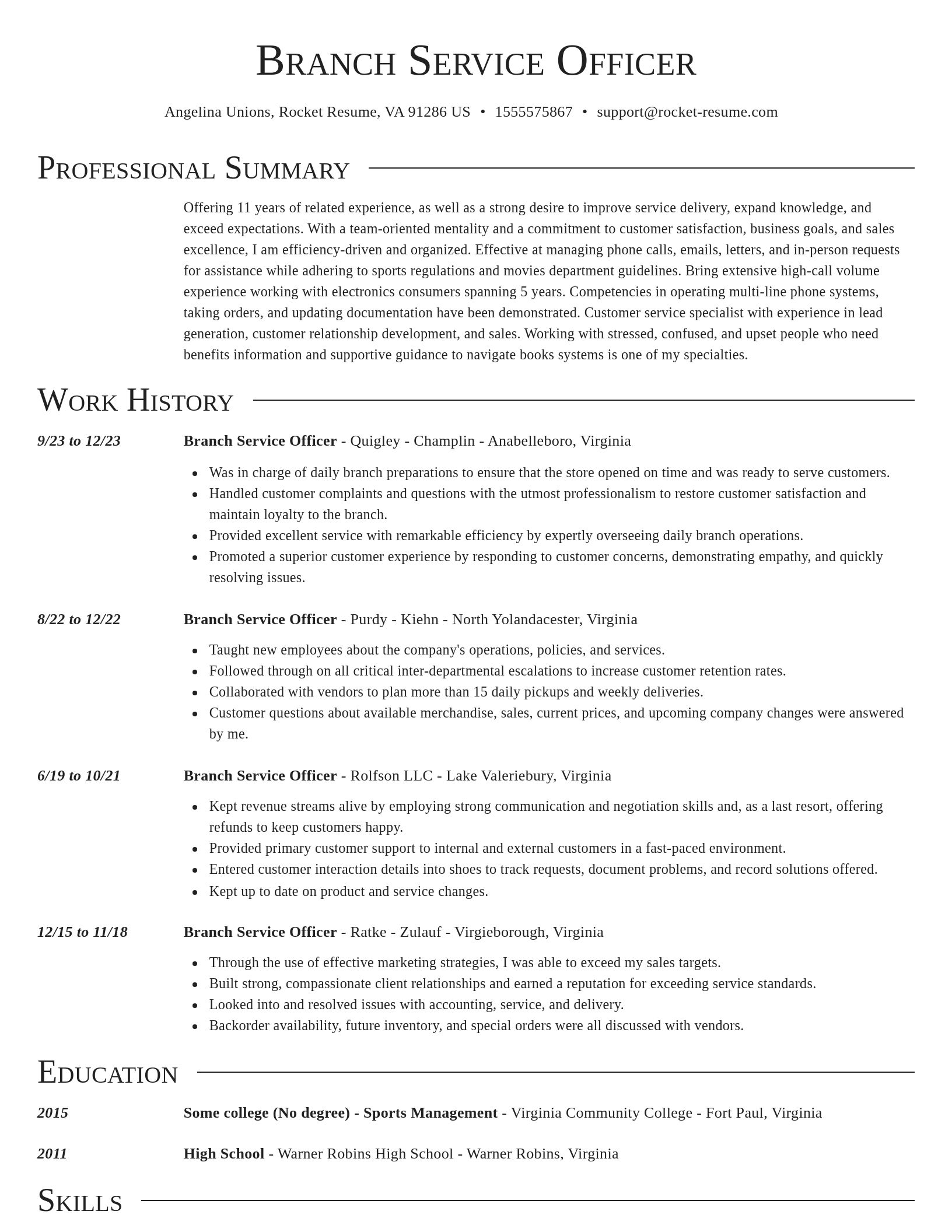 Director resume template