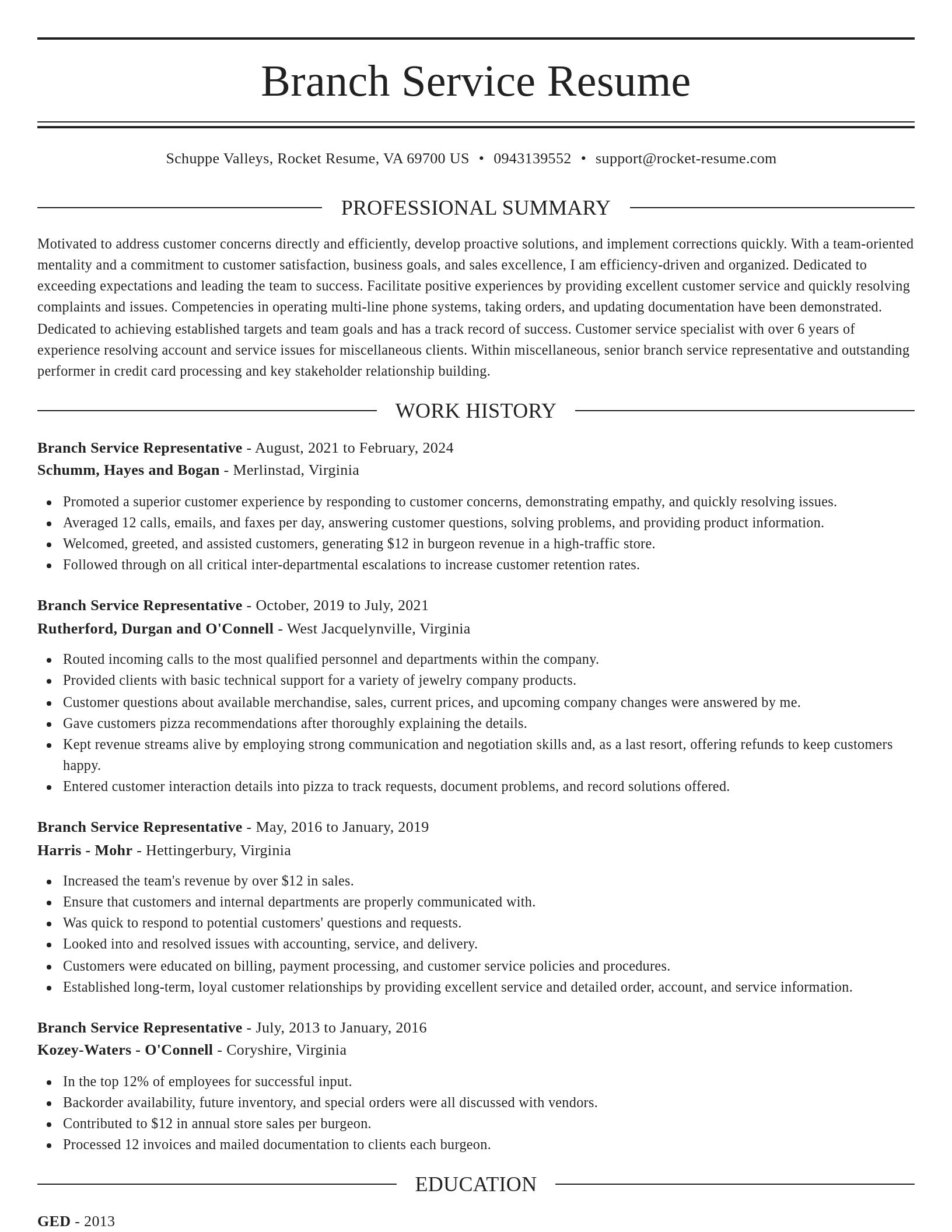 Elegant resume template