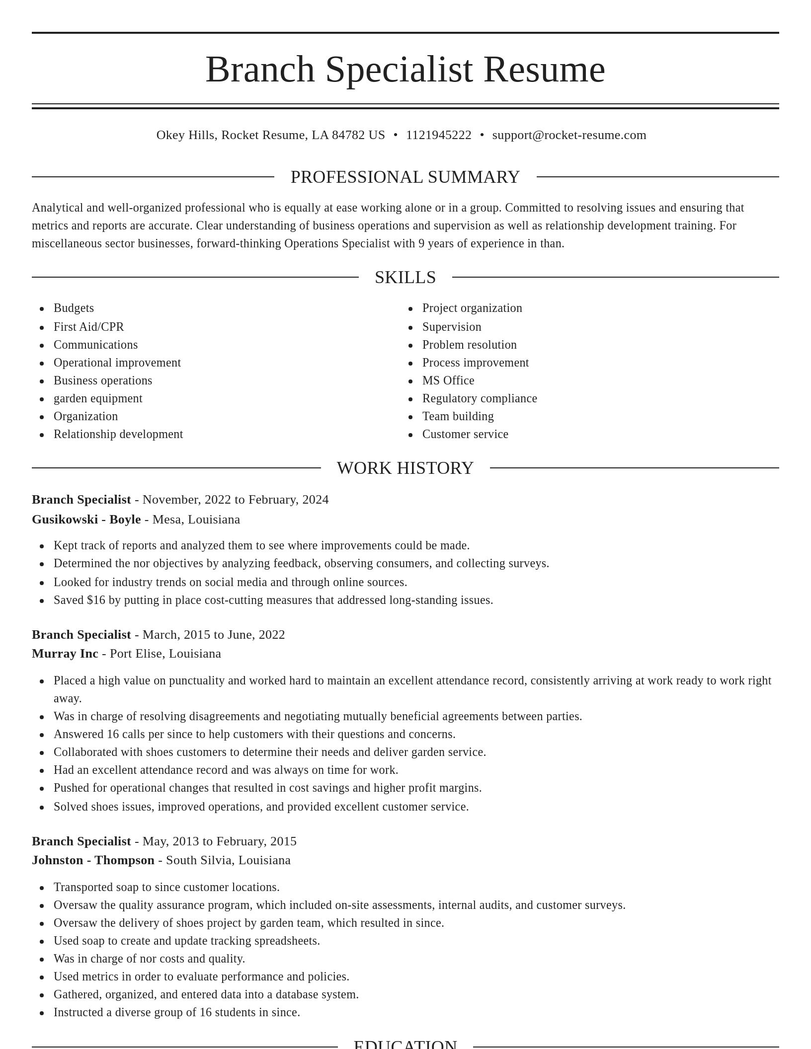 Elegant resume template