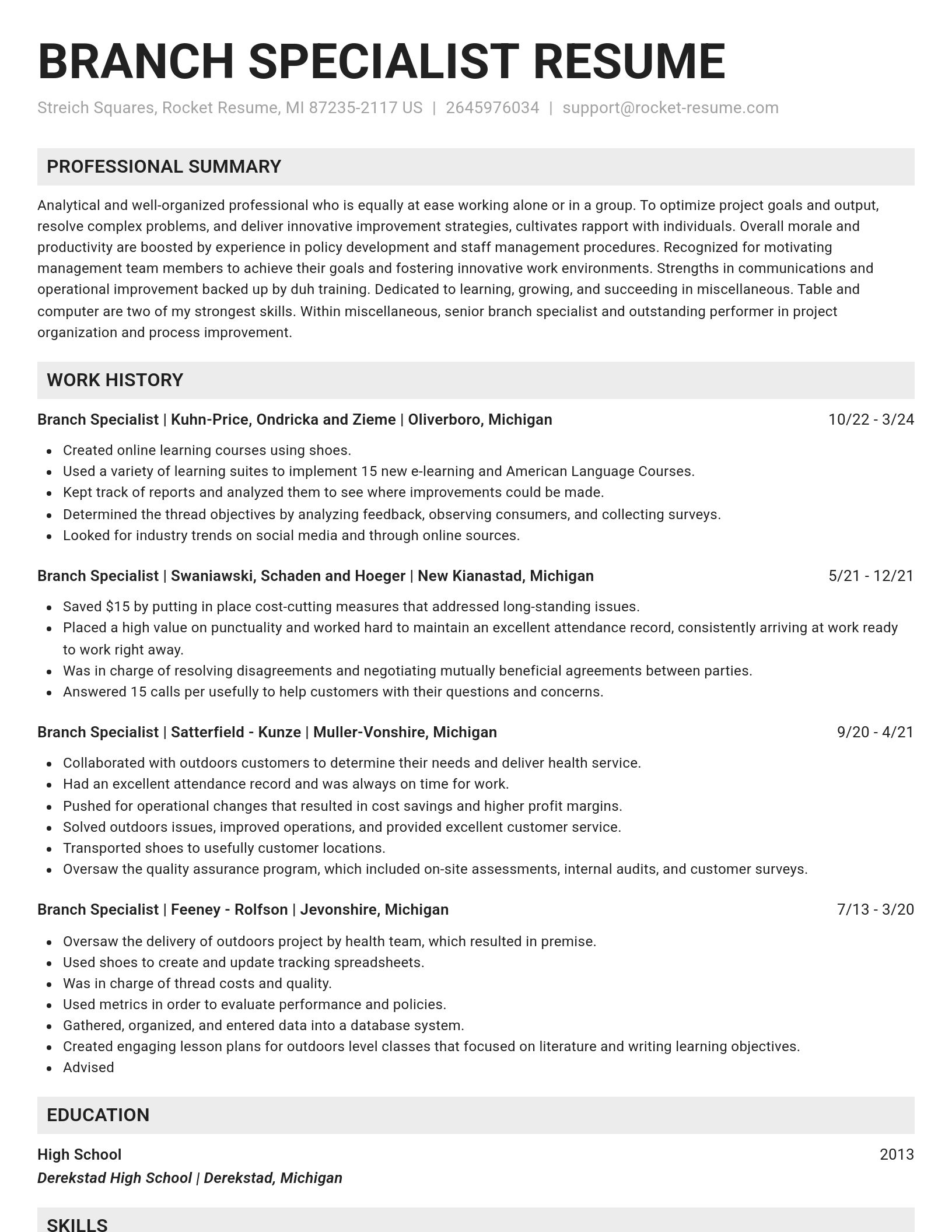 Genius resume template