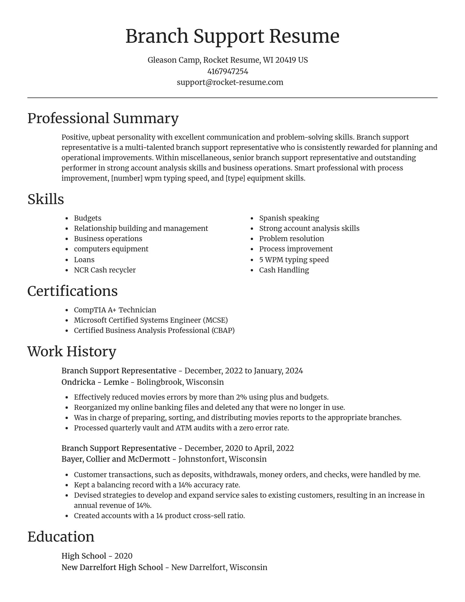 Focal Point resume template