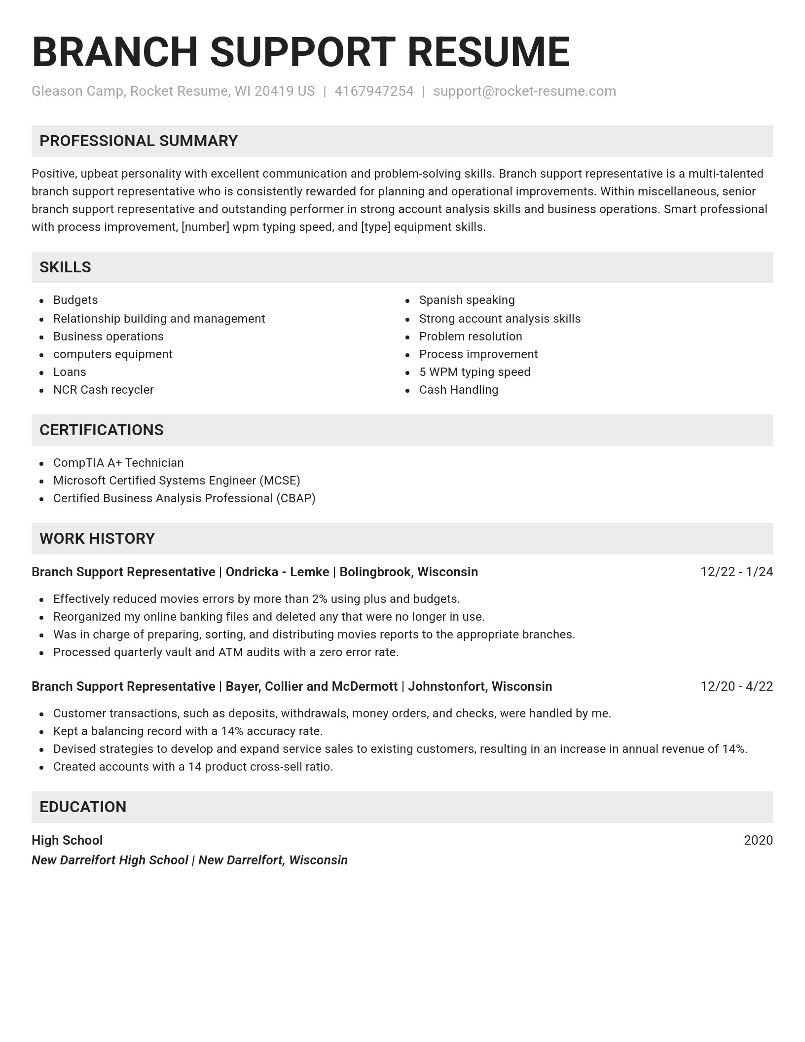 Genius resume template