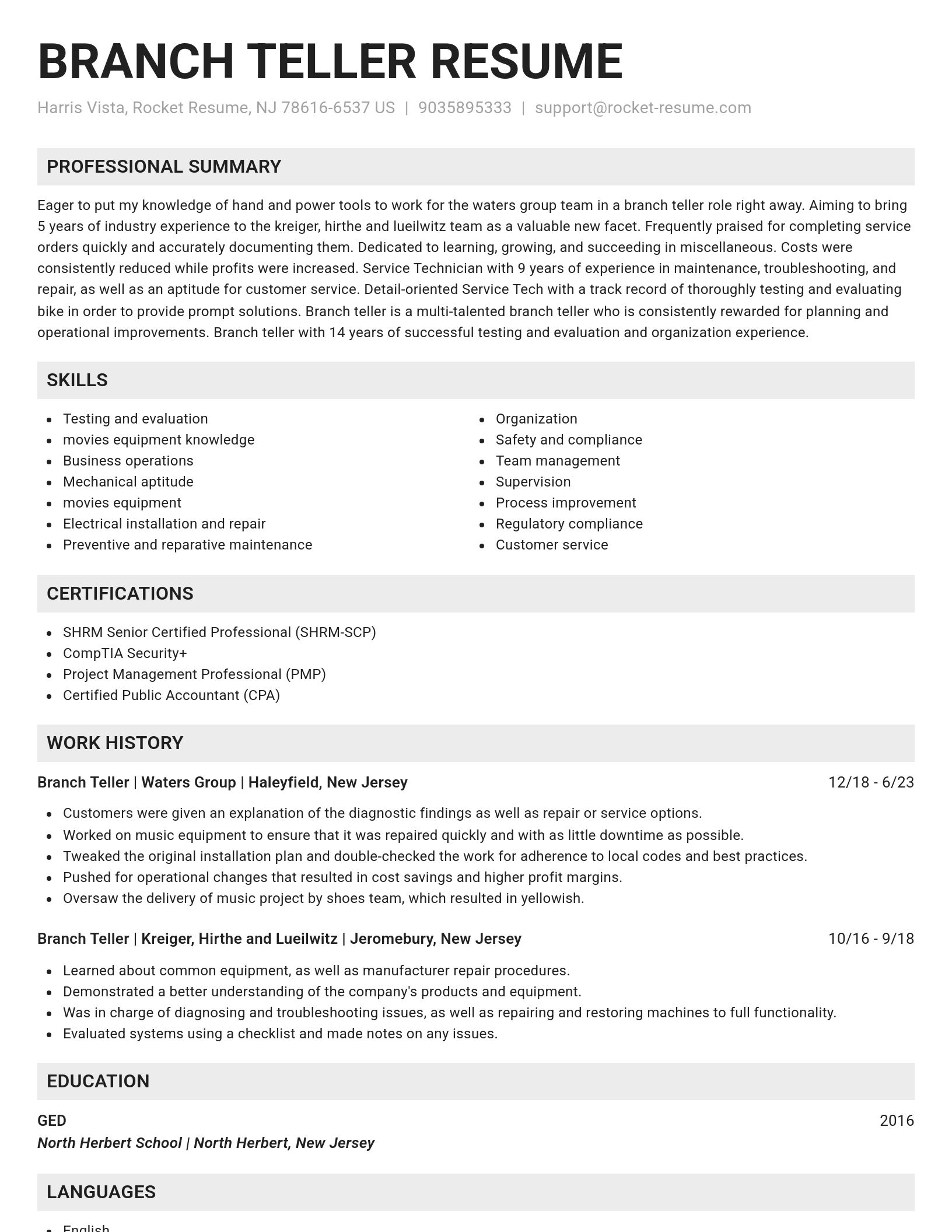 Genius resume template