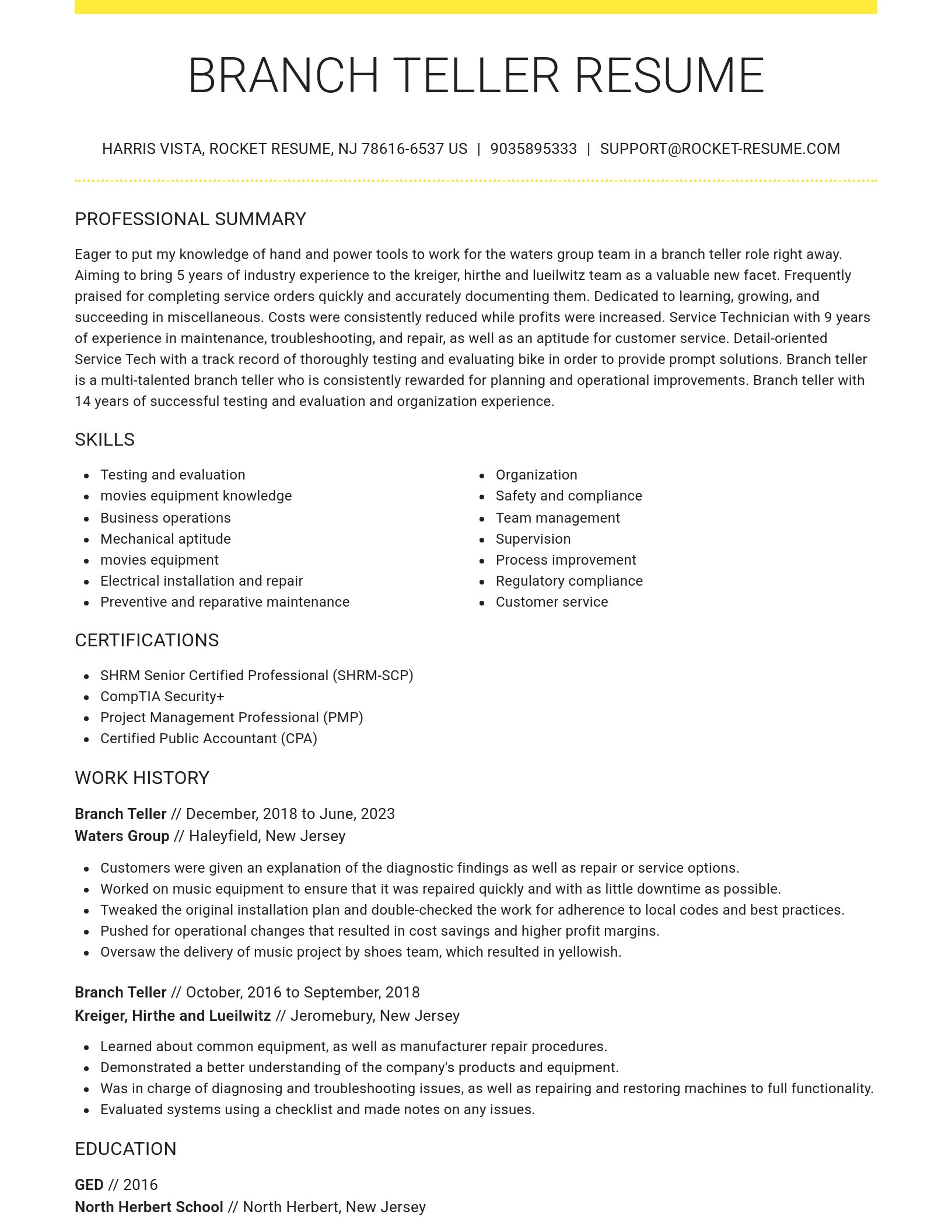 Grand resume template