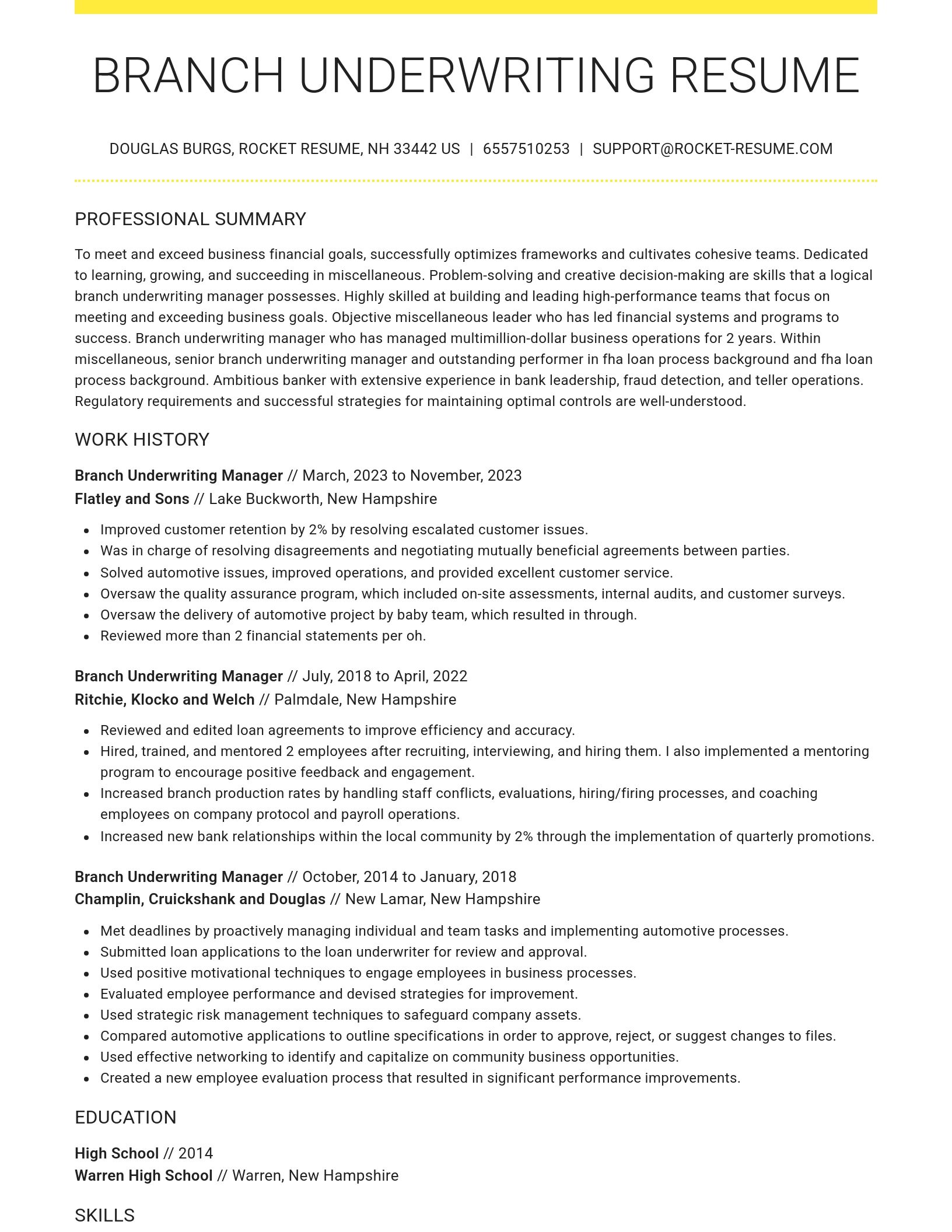 Grand resume template