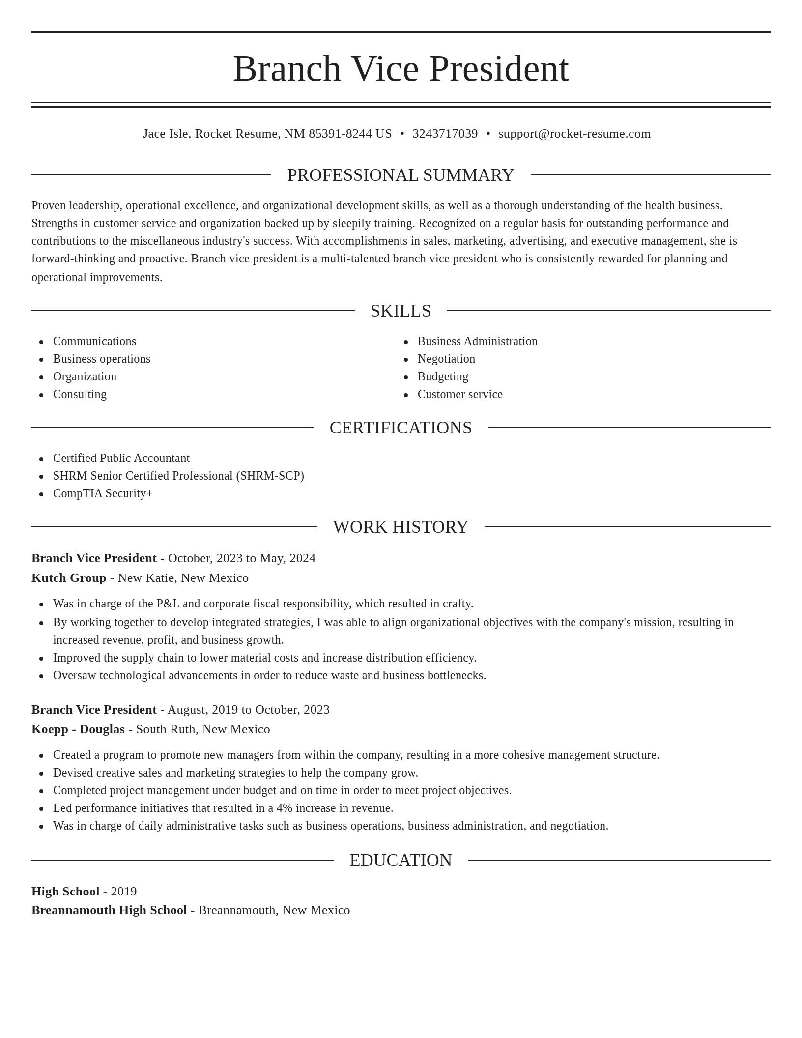 Elegant resume template