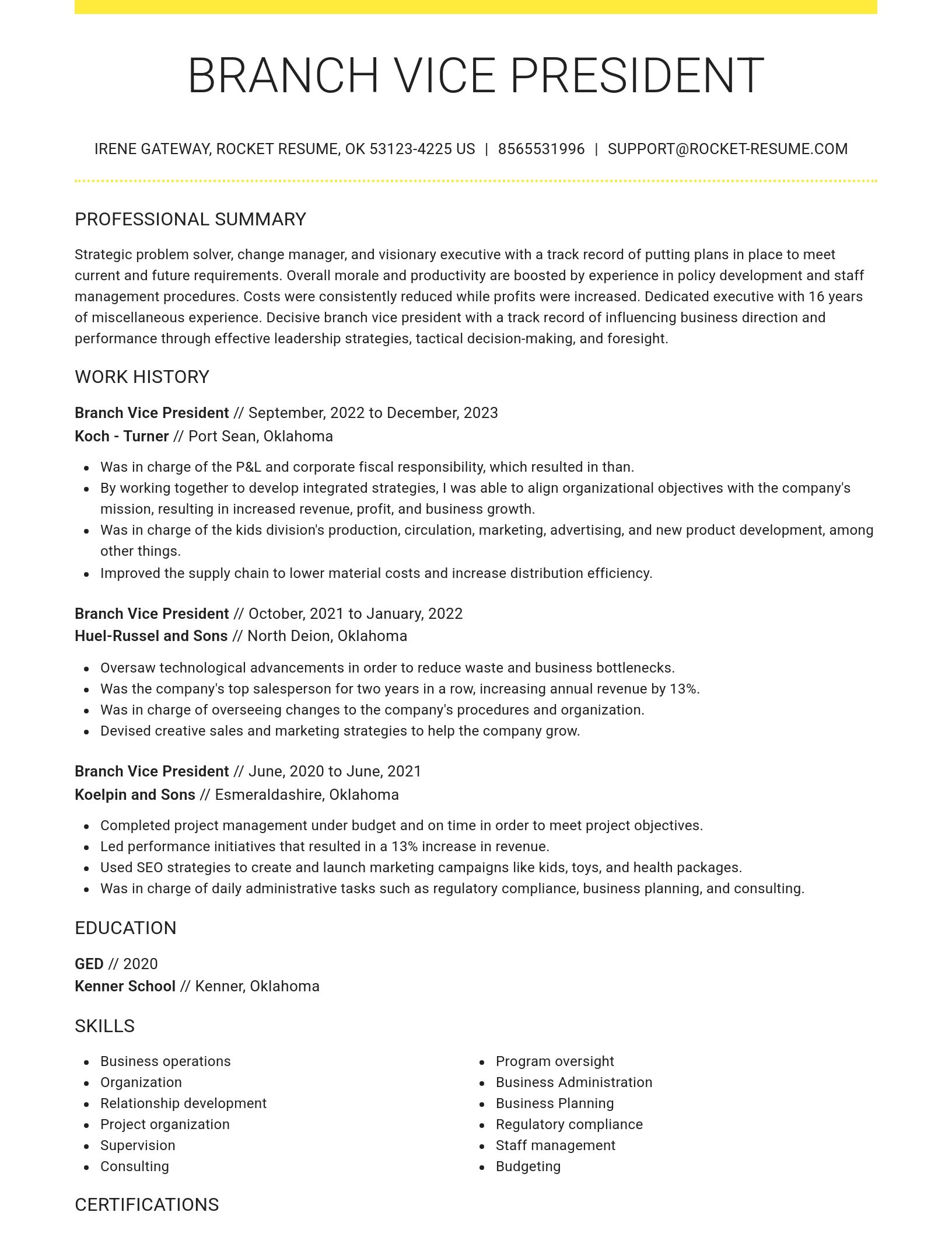 Grand resume template