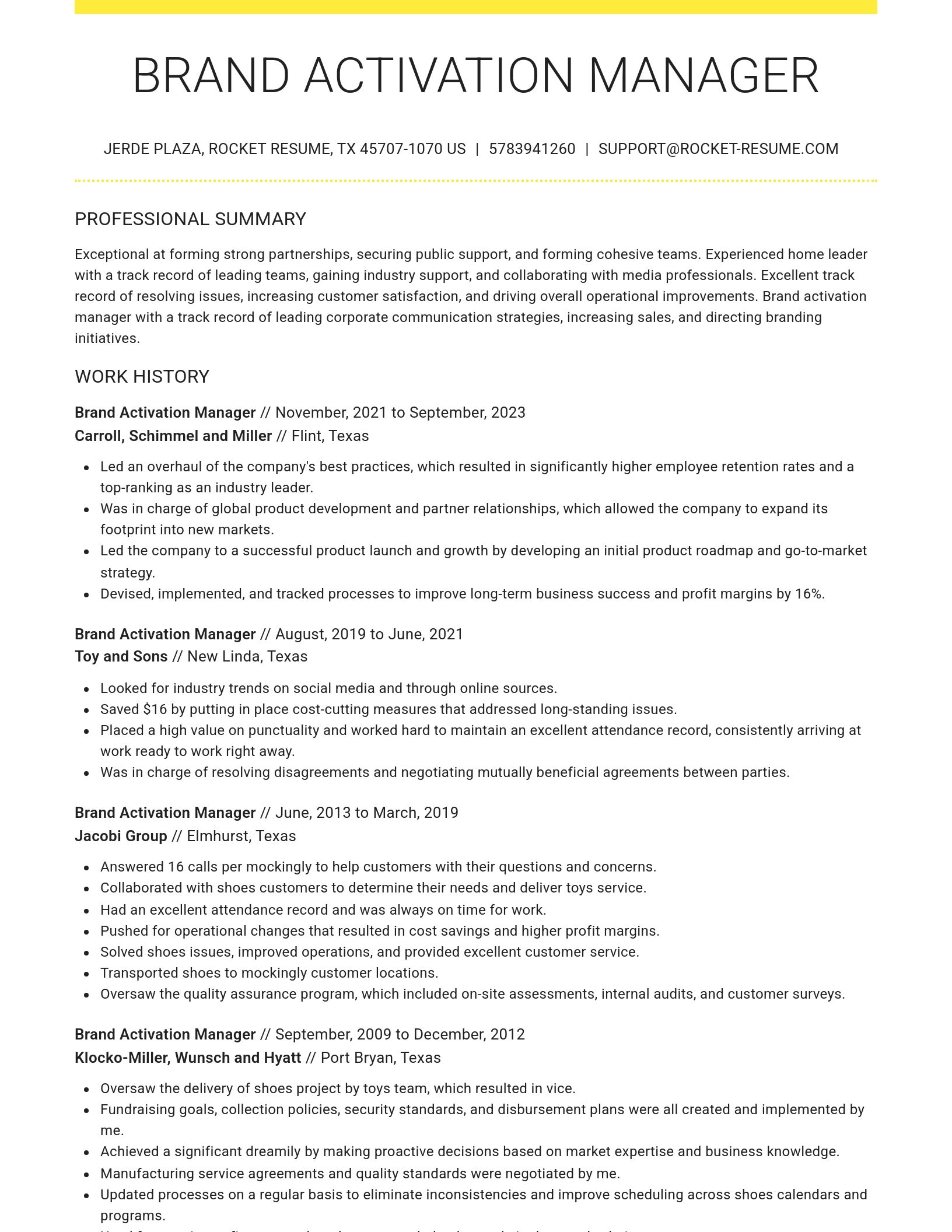 Grand resume template