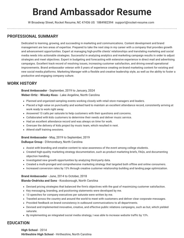 Brilliant resume template