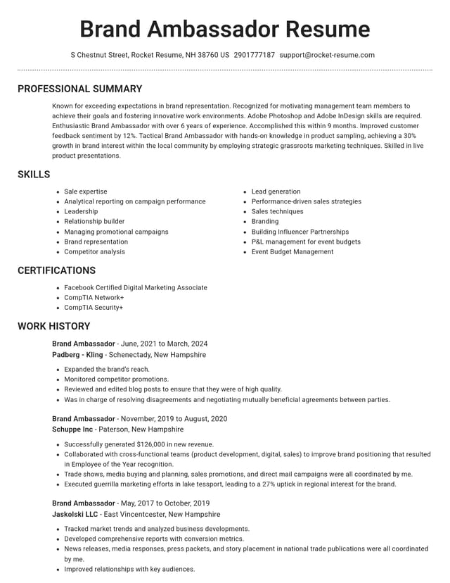 Brilliant resume template