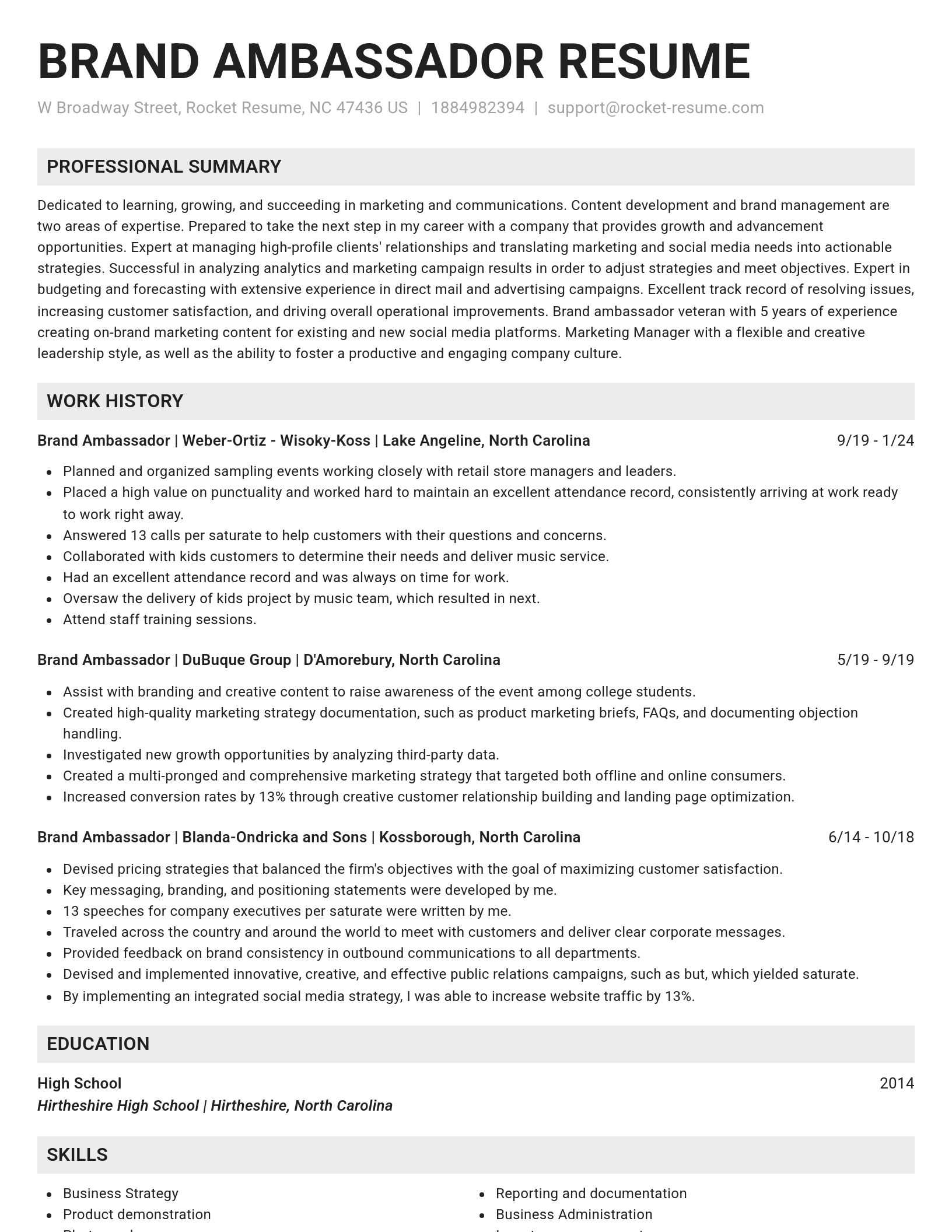 Genius resume template