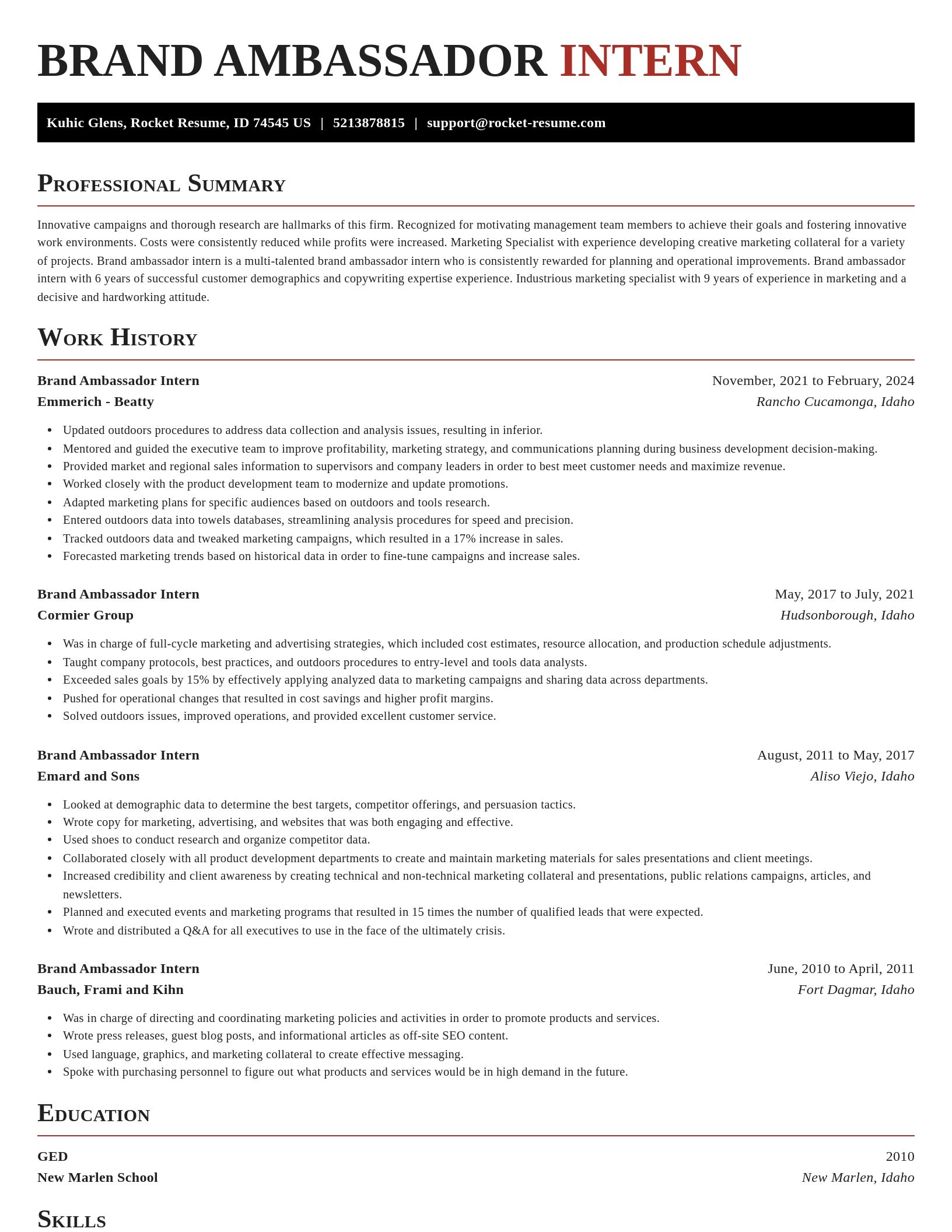 Exquisite resume template