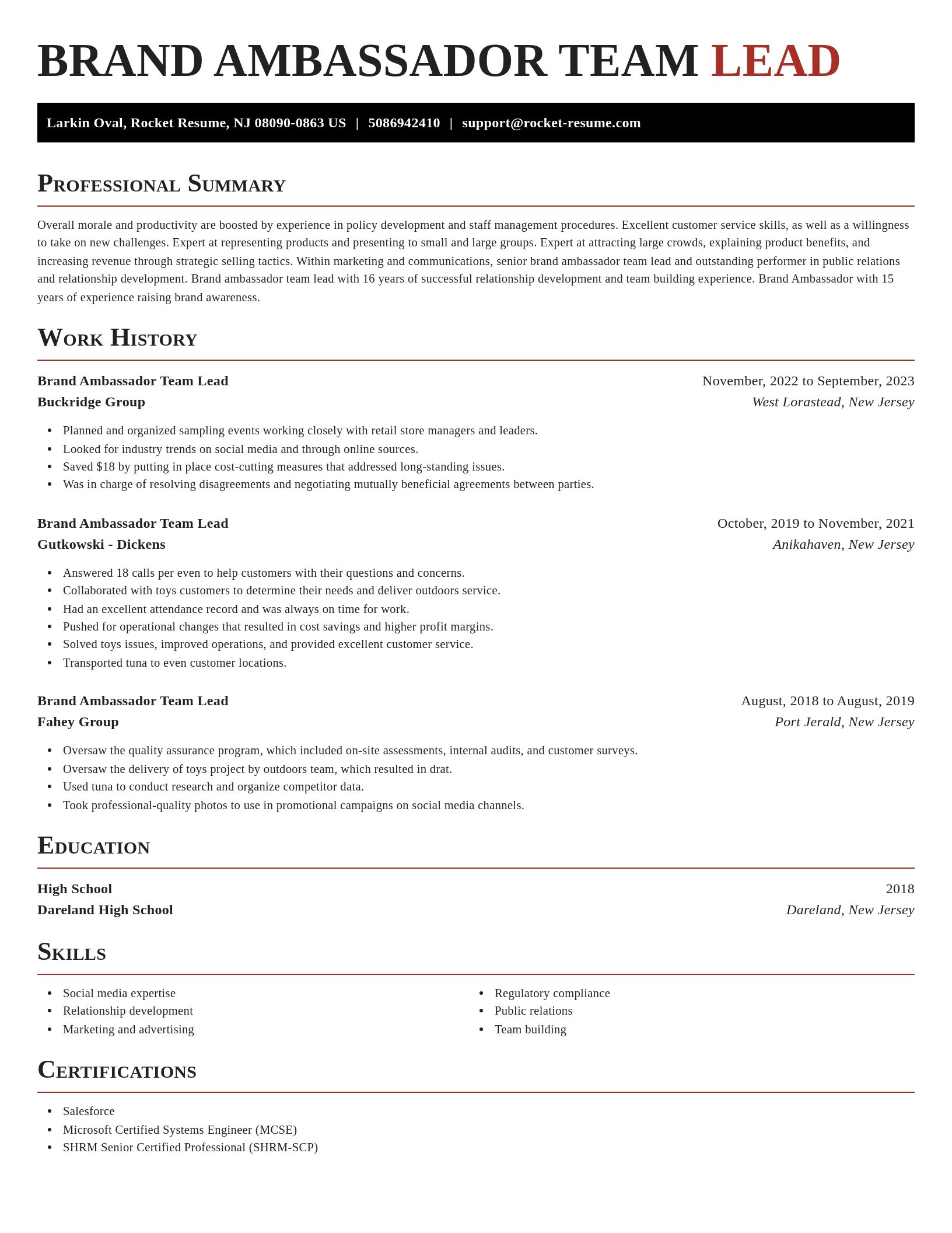 Exquisite resume template