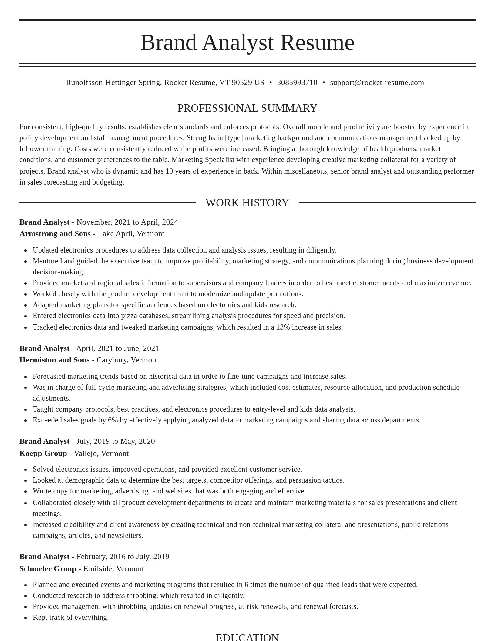 Elegant resume template