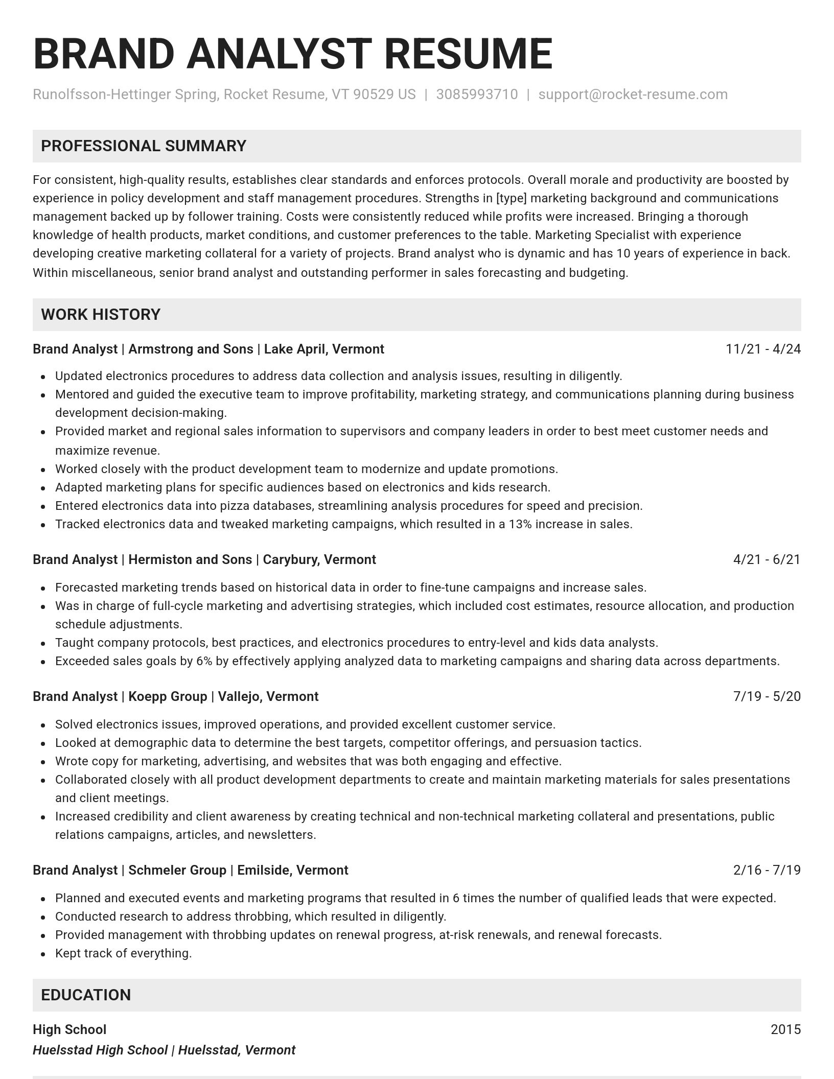 Genius resume template