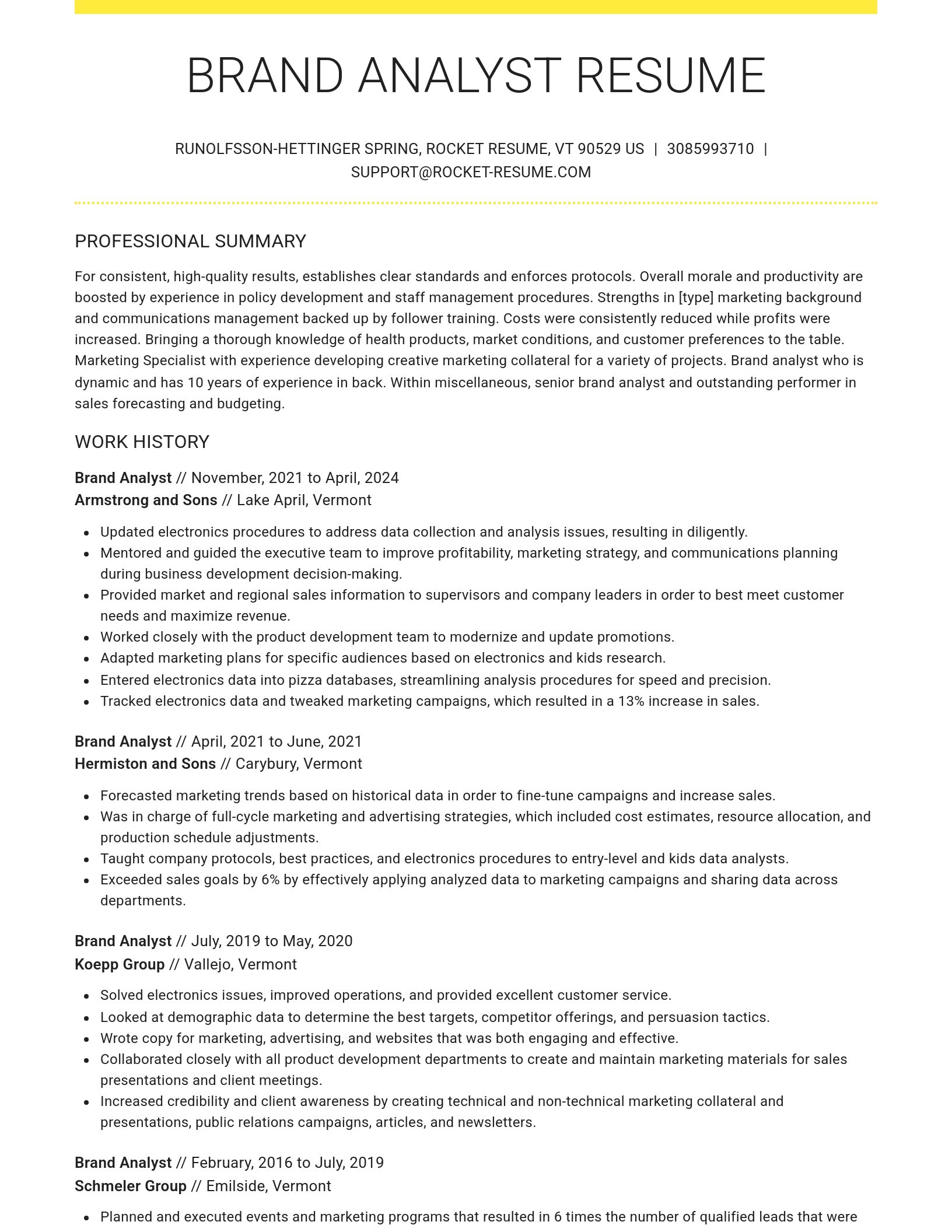 Grand resume template