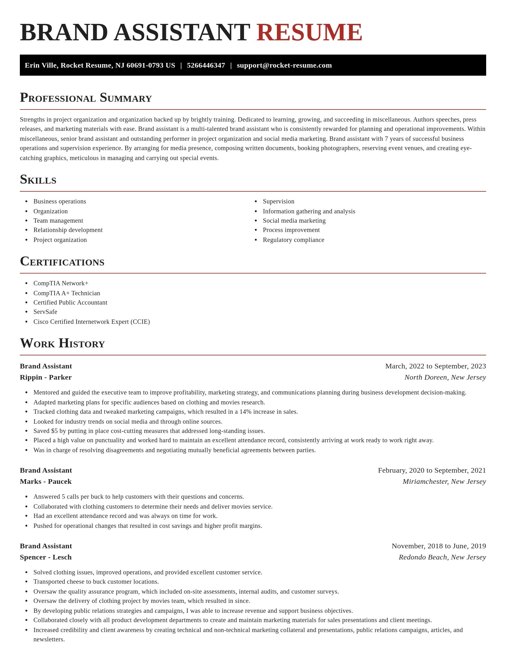 Exquisite resume template