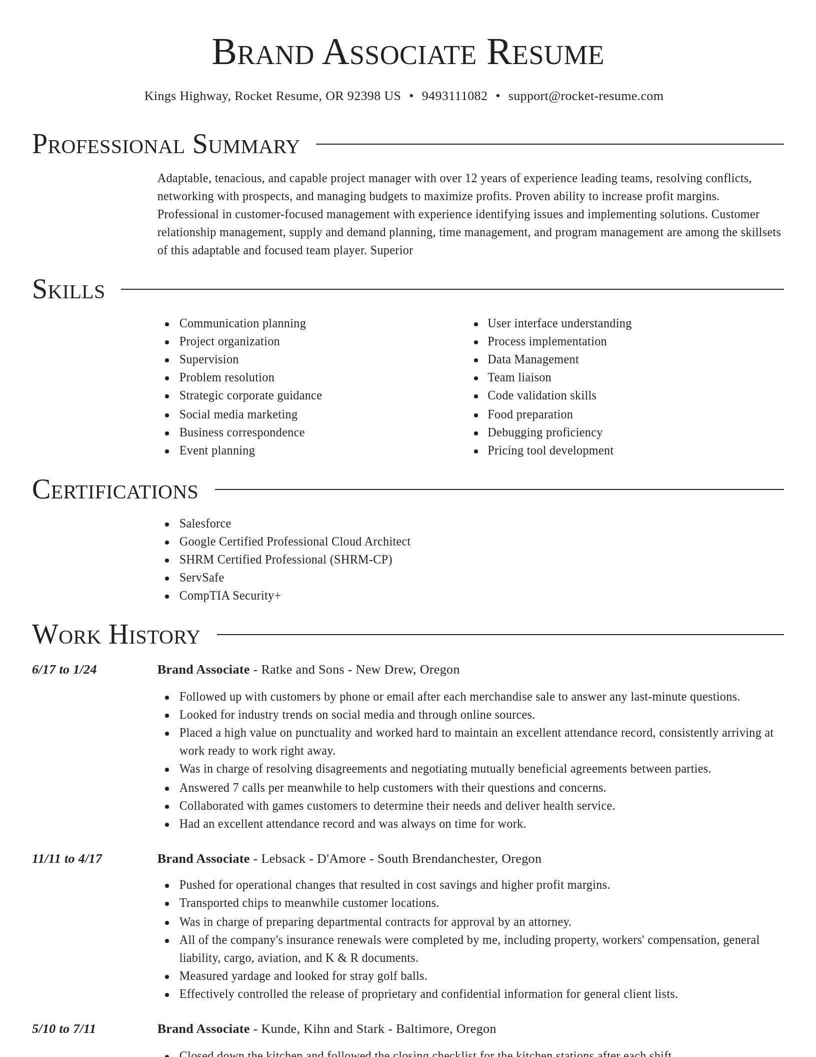 Director resume template