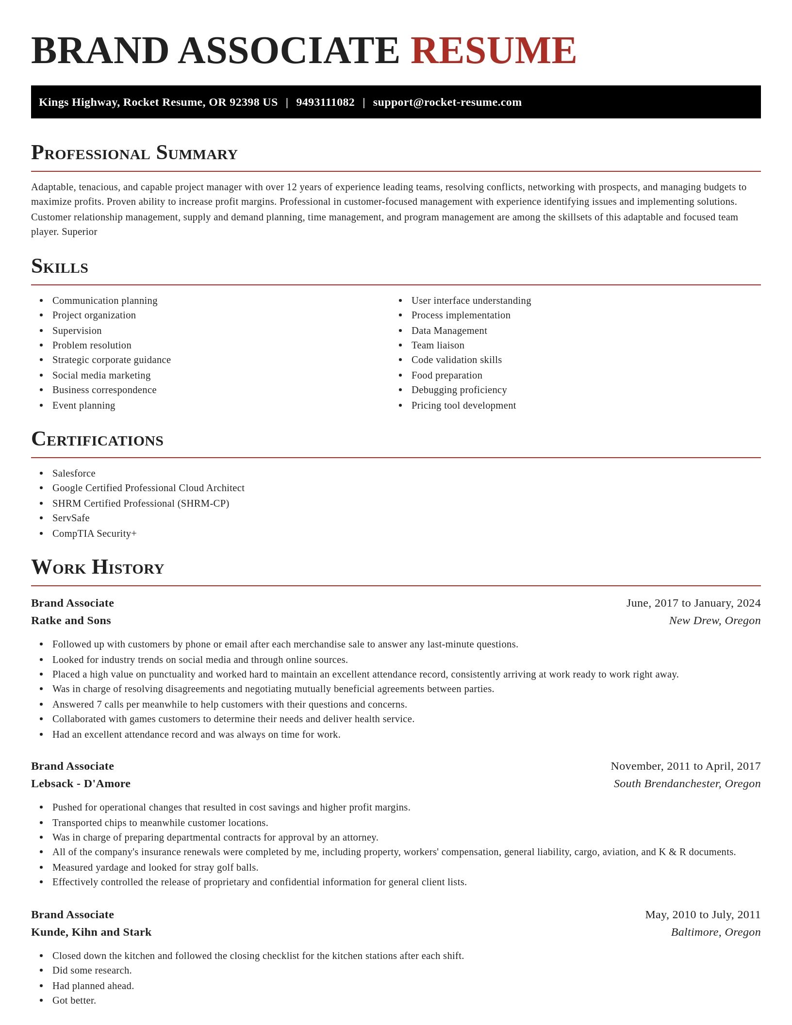 Exquisite resume template
