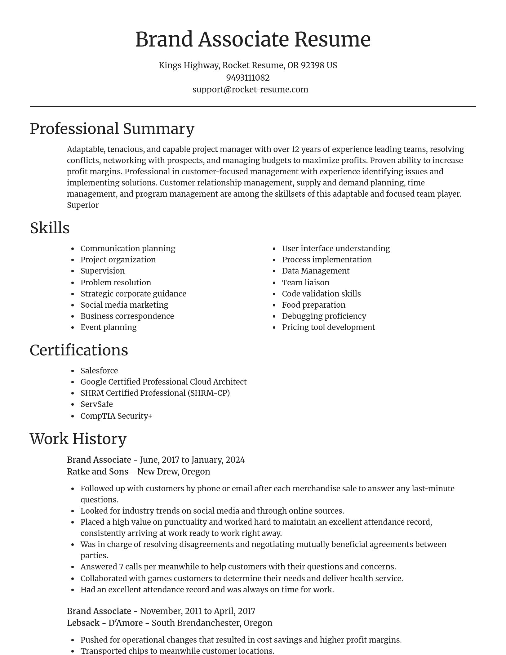Focal Point resume template