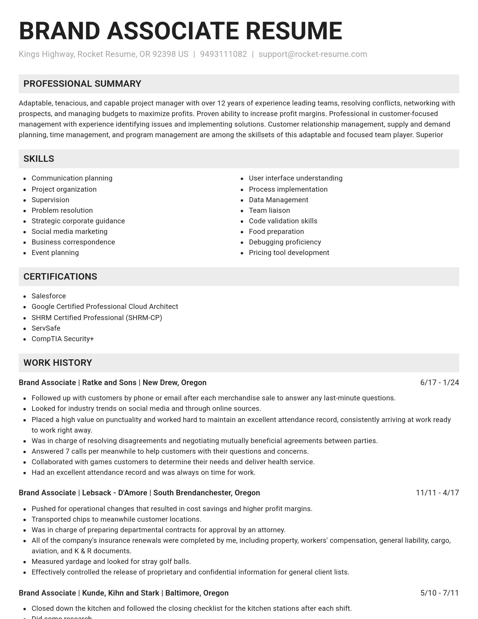 Genius resume template