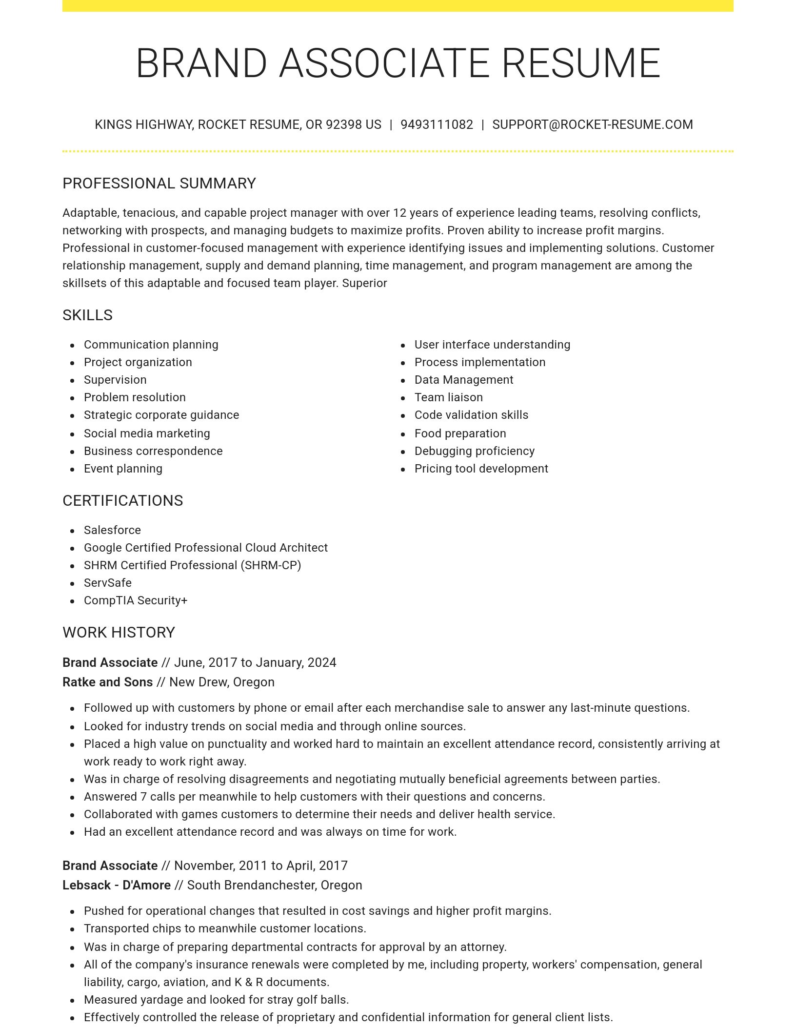 Grand resume template