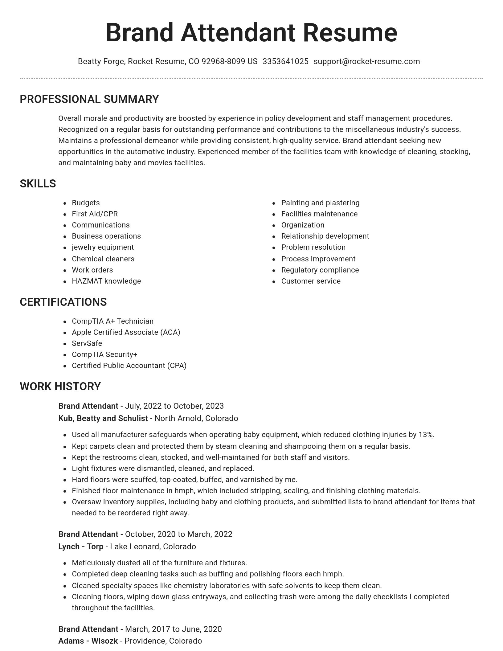 Brilliant resume template