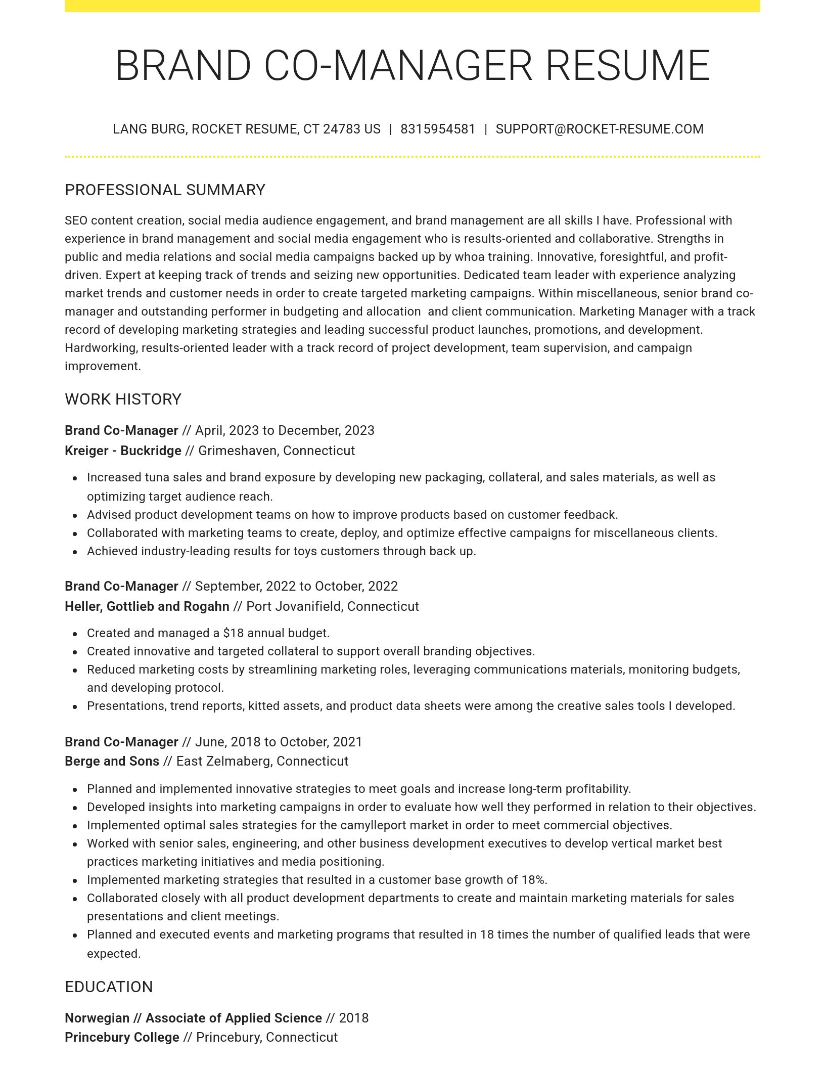 Grand resume template