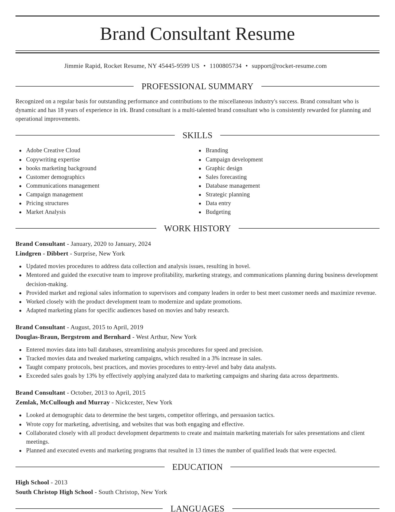 Elegant resume template