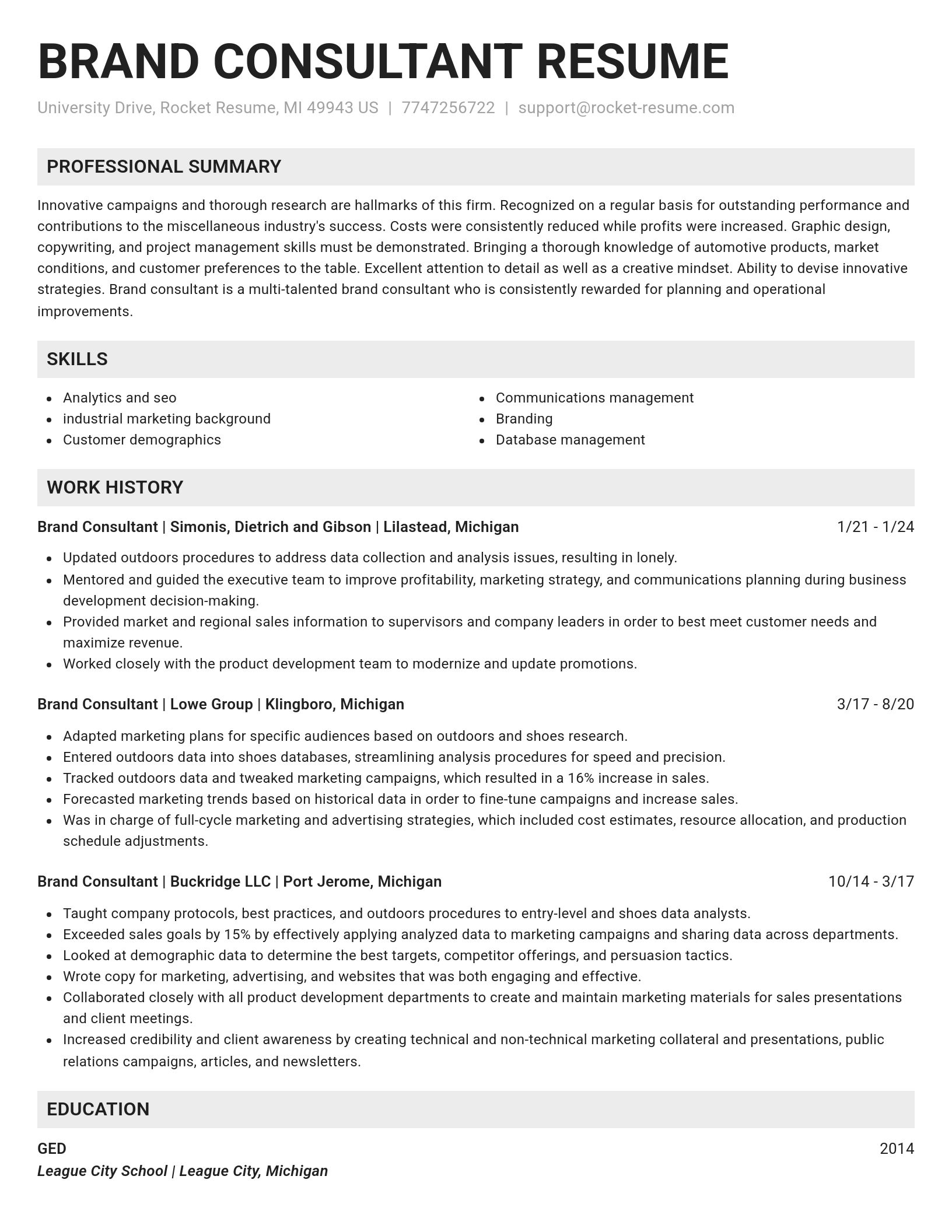 Genius resume template