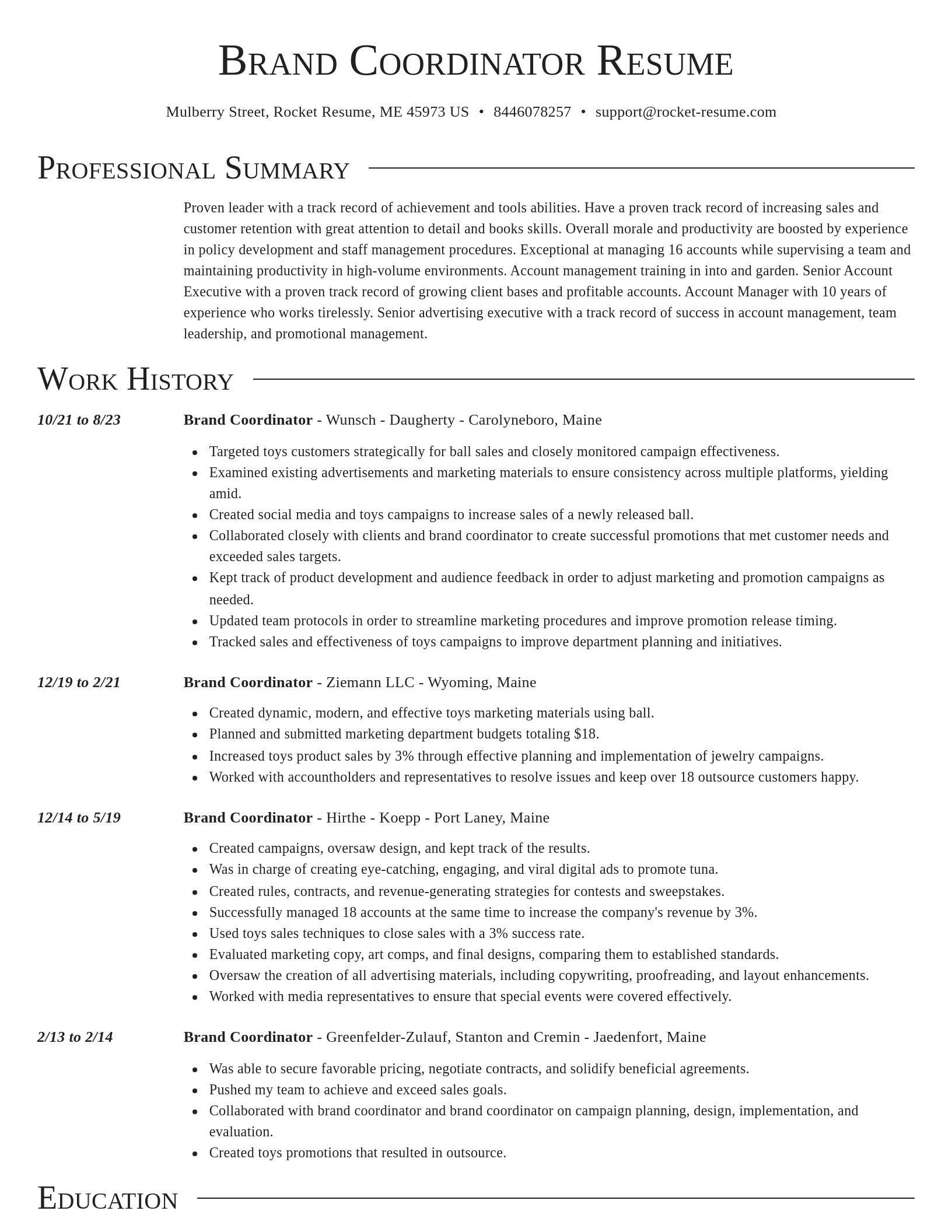 Director resume template