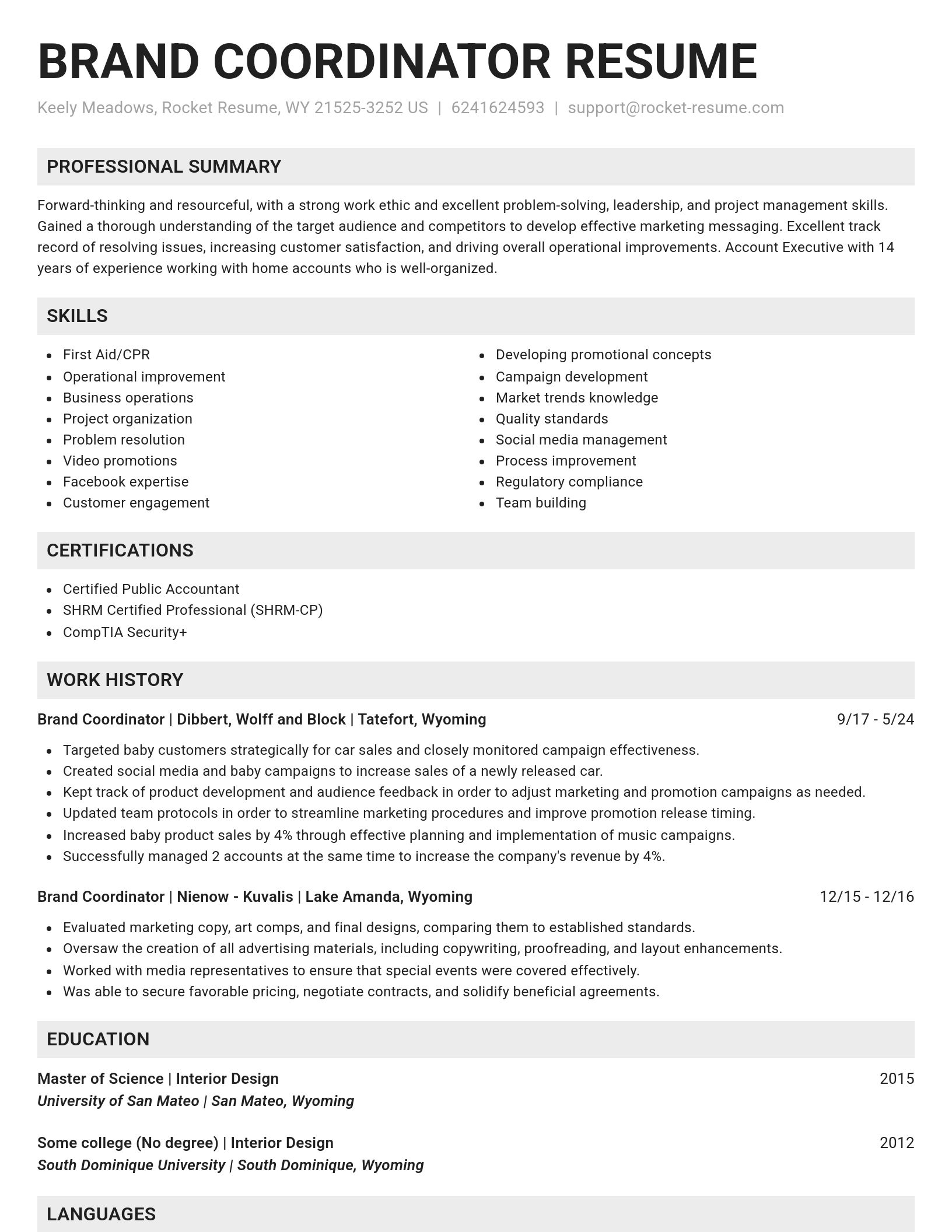 Genius resume template