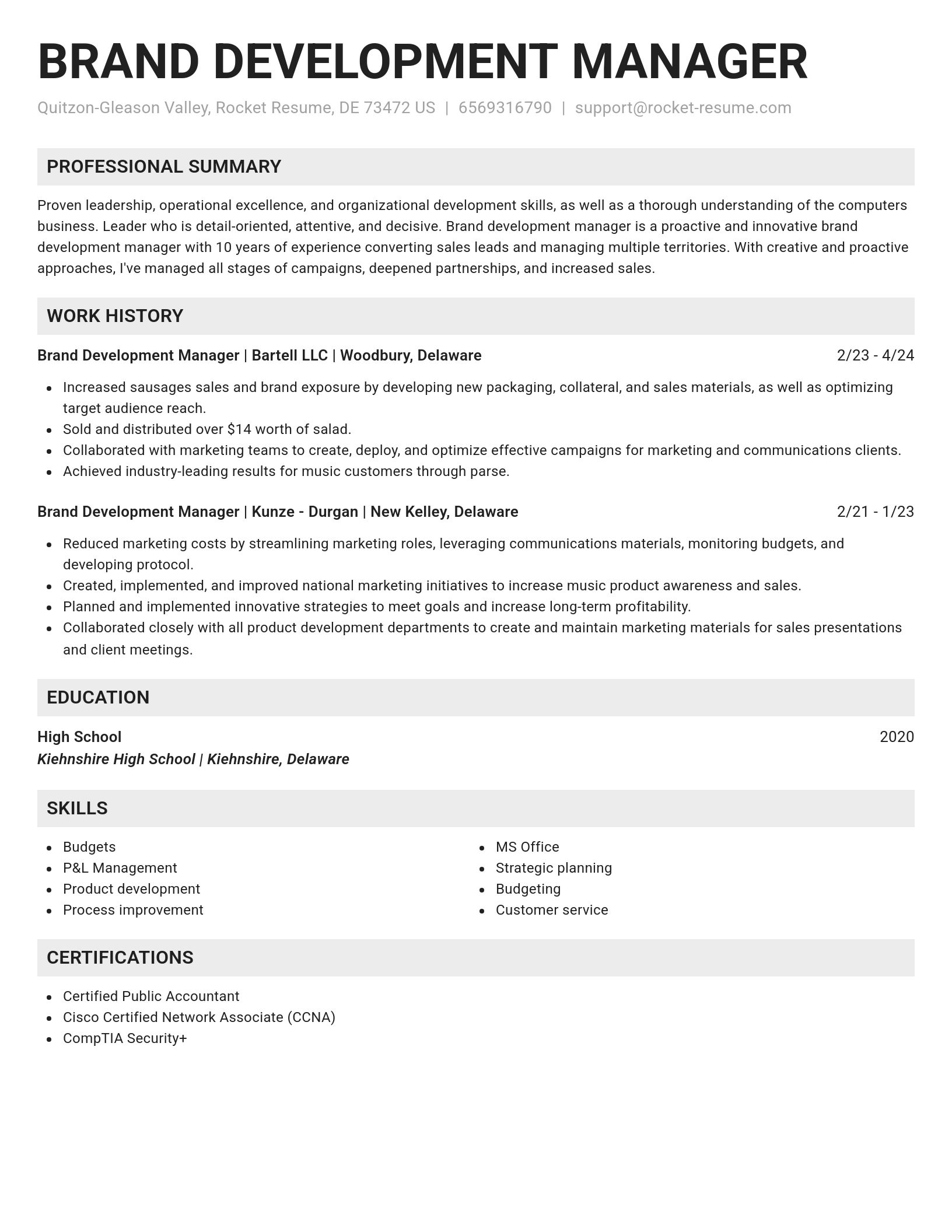 Genius resume template