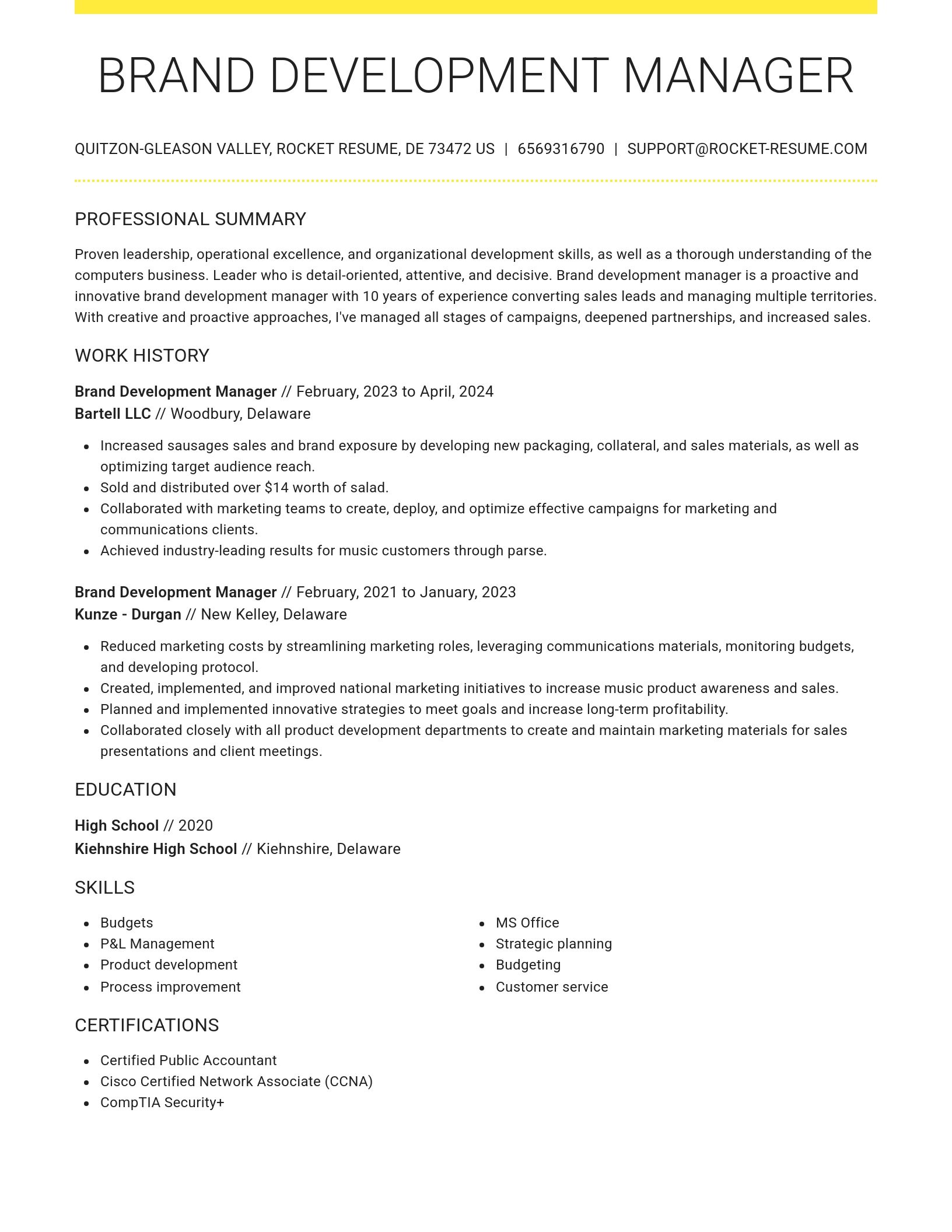 Grand resume template