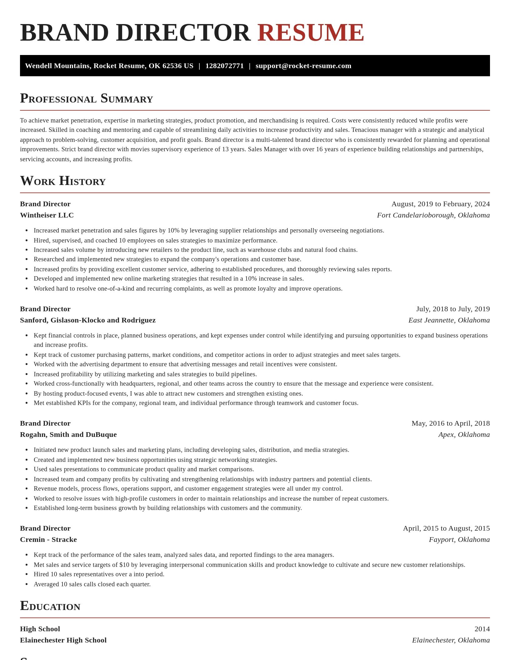 Exquisite resume template