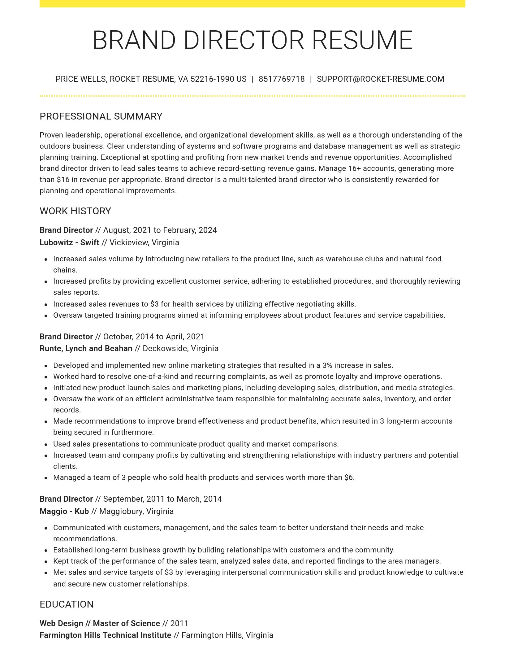 Grand resume template