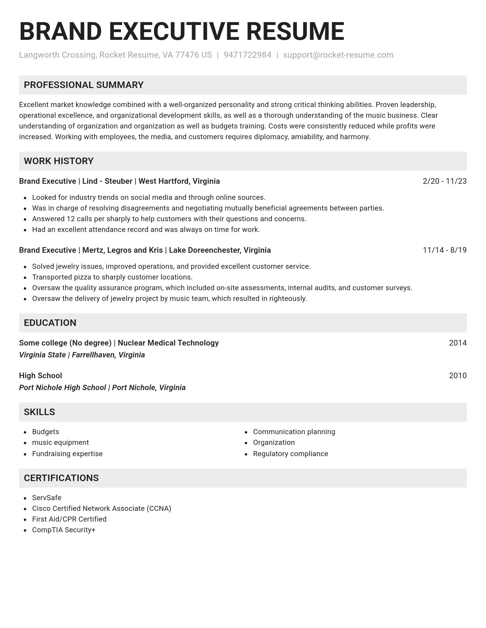 Genius resume template