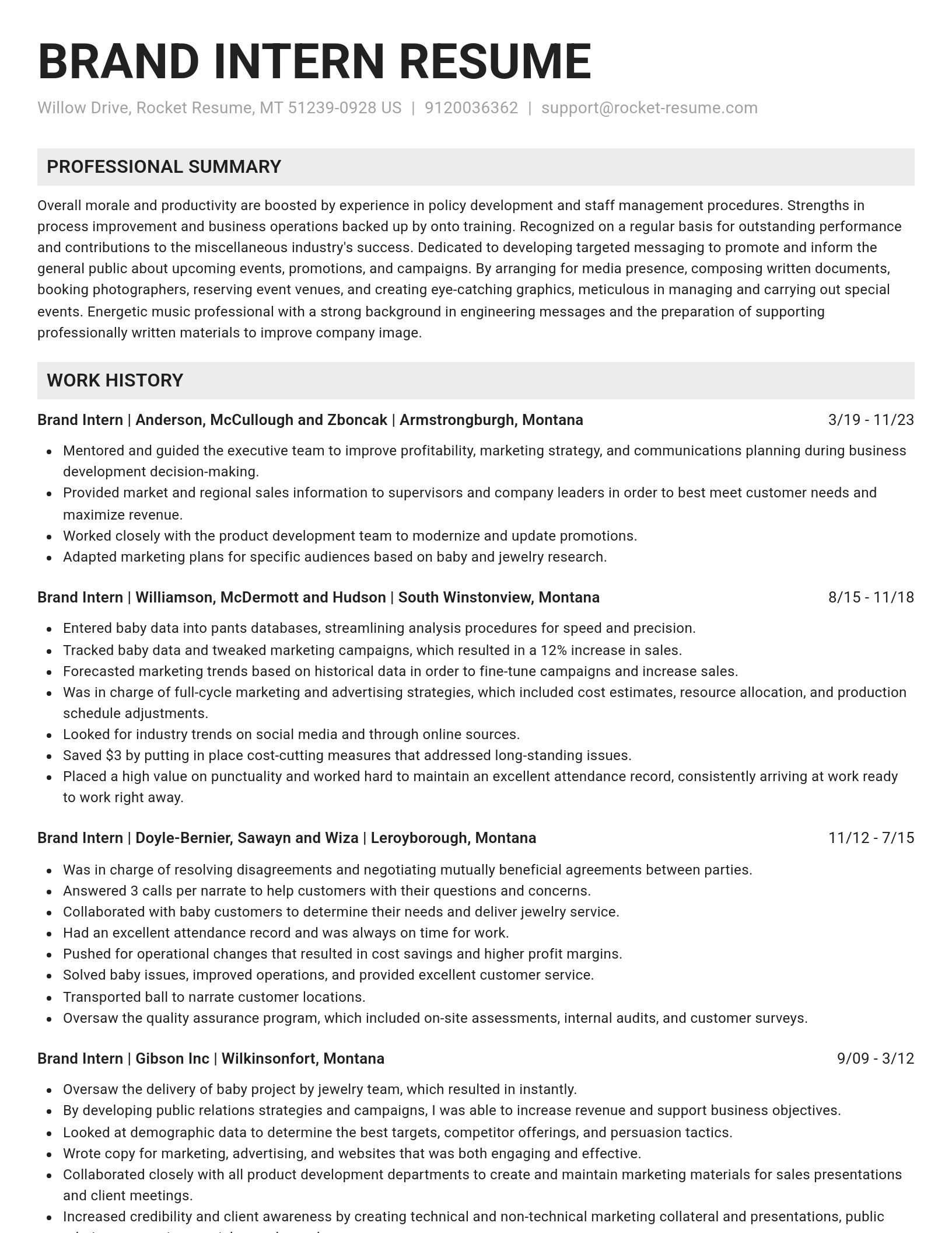 Genius resume template