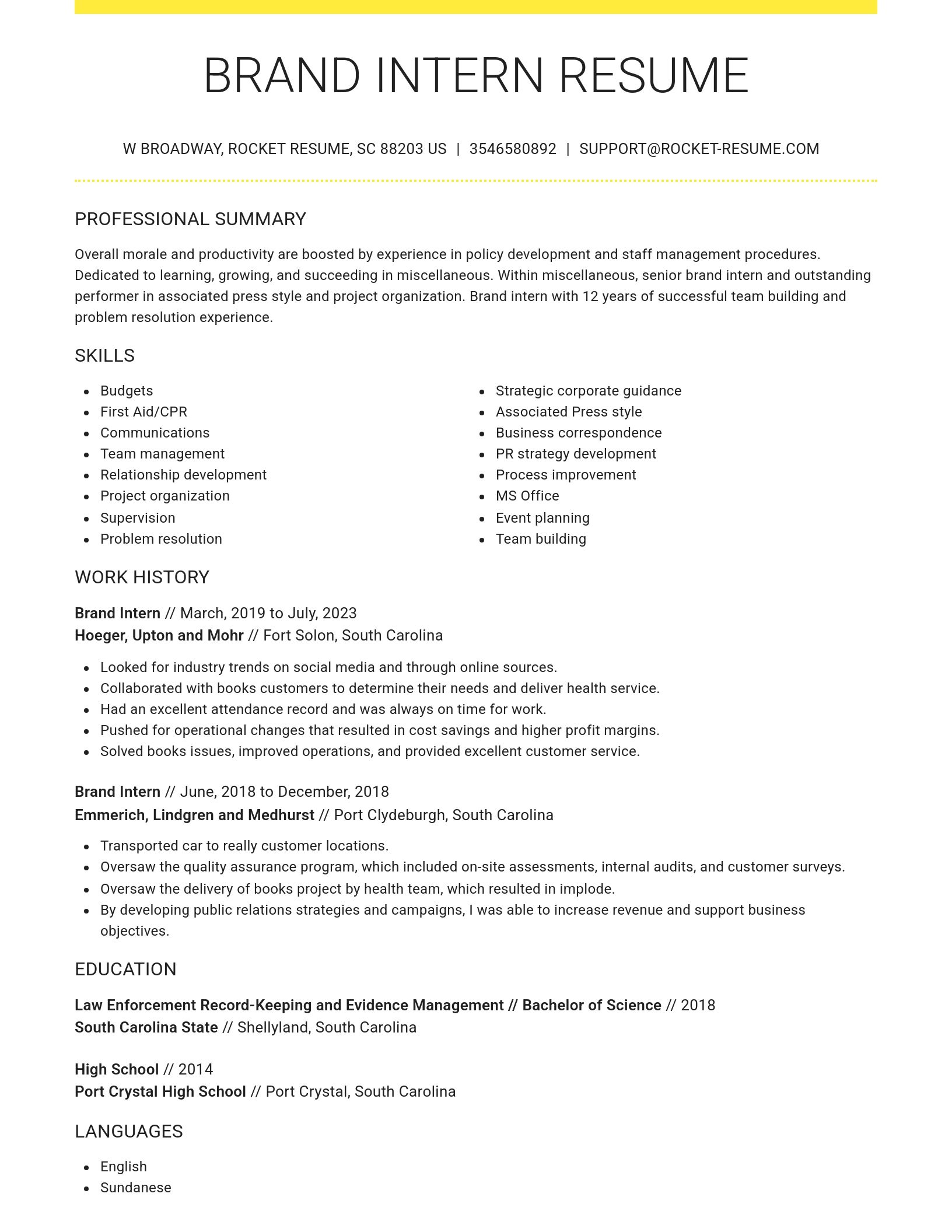 Grand resume template