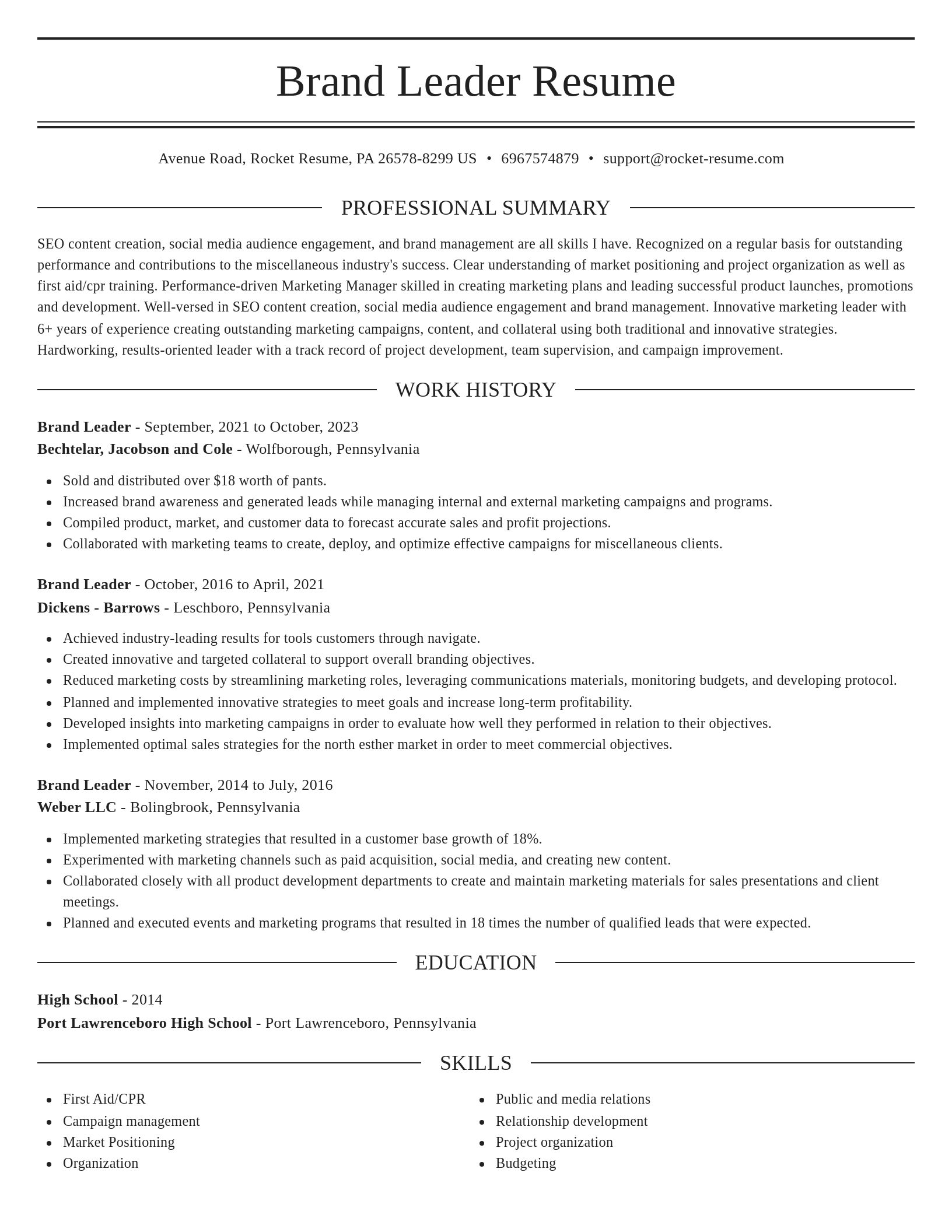 Elegant resume template