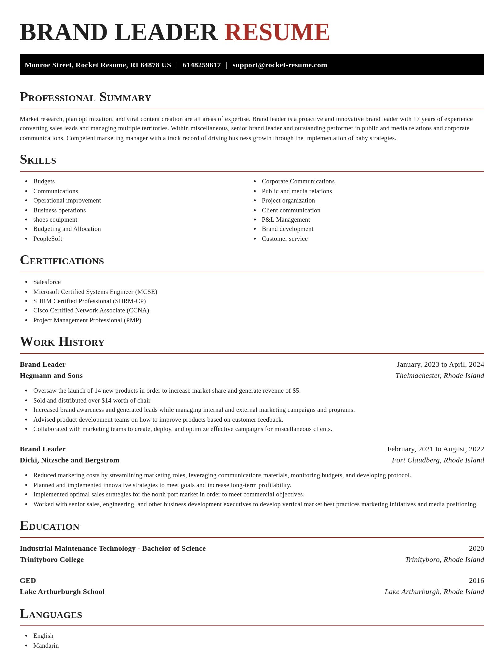 Exquisite resume template